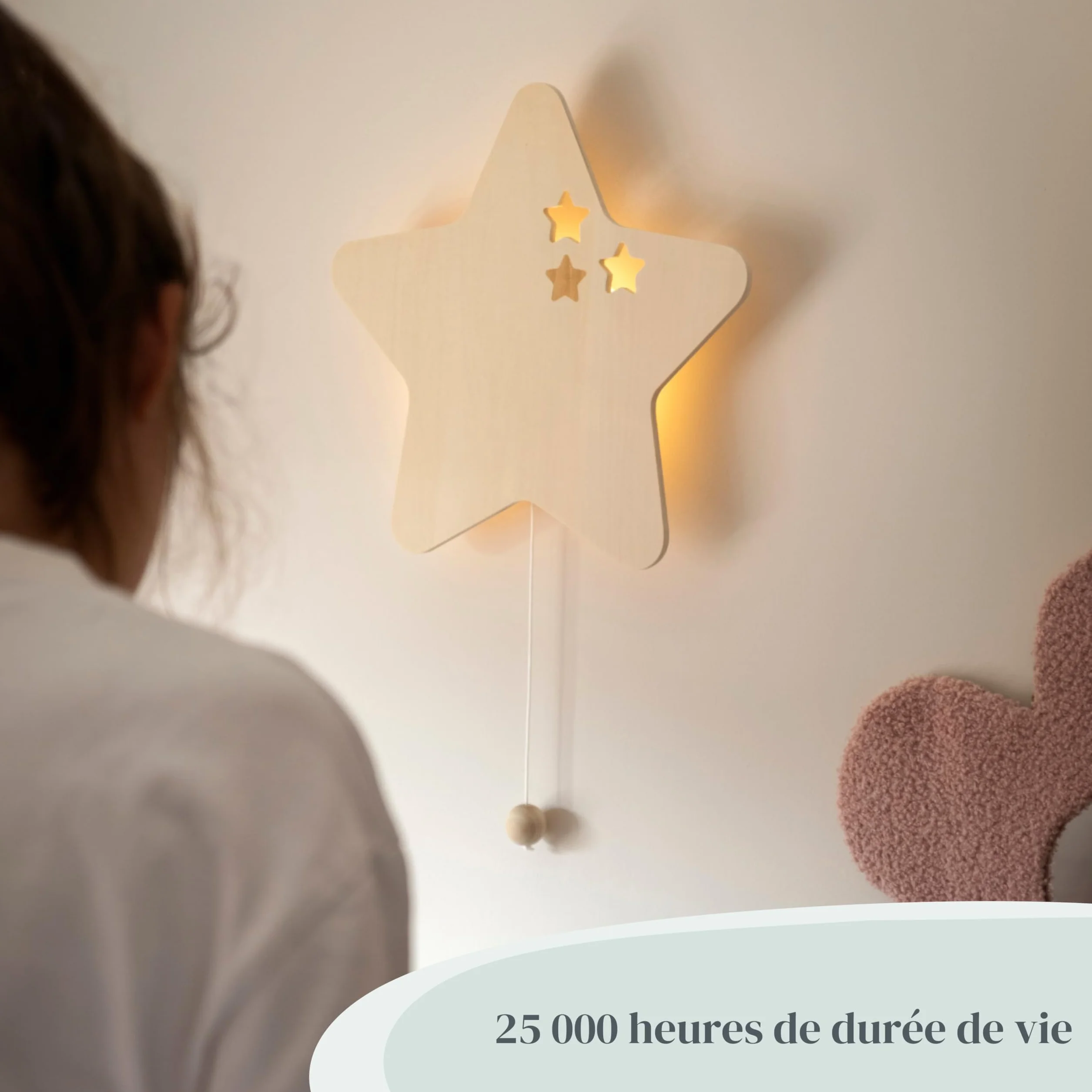 Applique murale étoile Wonder Baby's Only Marron 26x27 cm