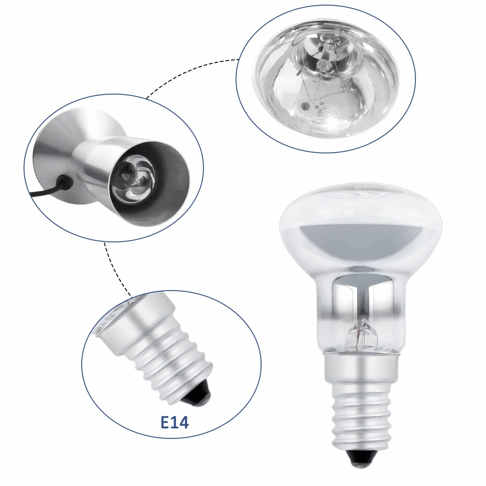 Ampoules à Réflecteur R39 E14 30W Dimmable 2700K Blanc Chaud 300LM AC 230V SES Petite Vis Edison 3 Pack