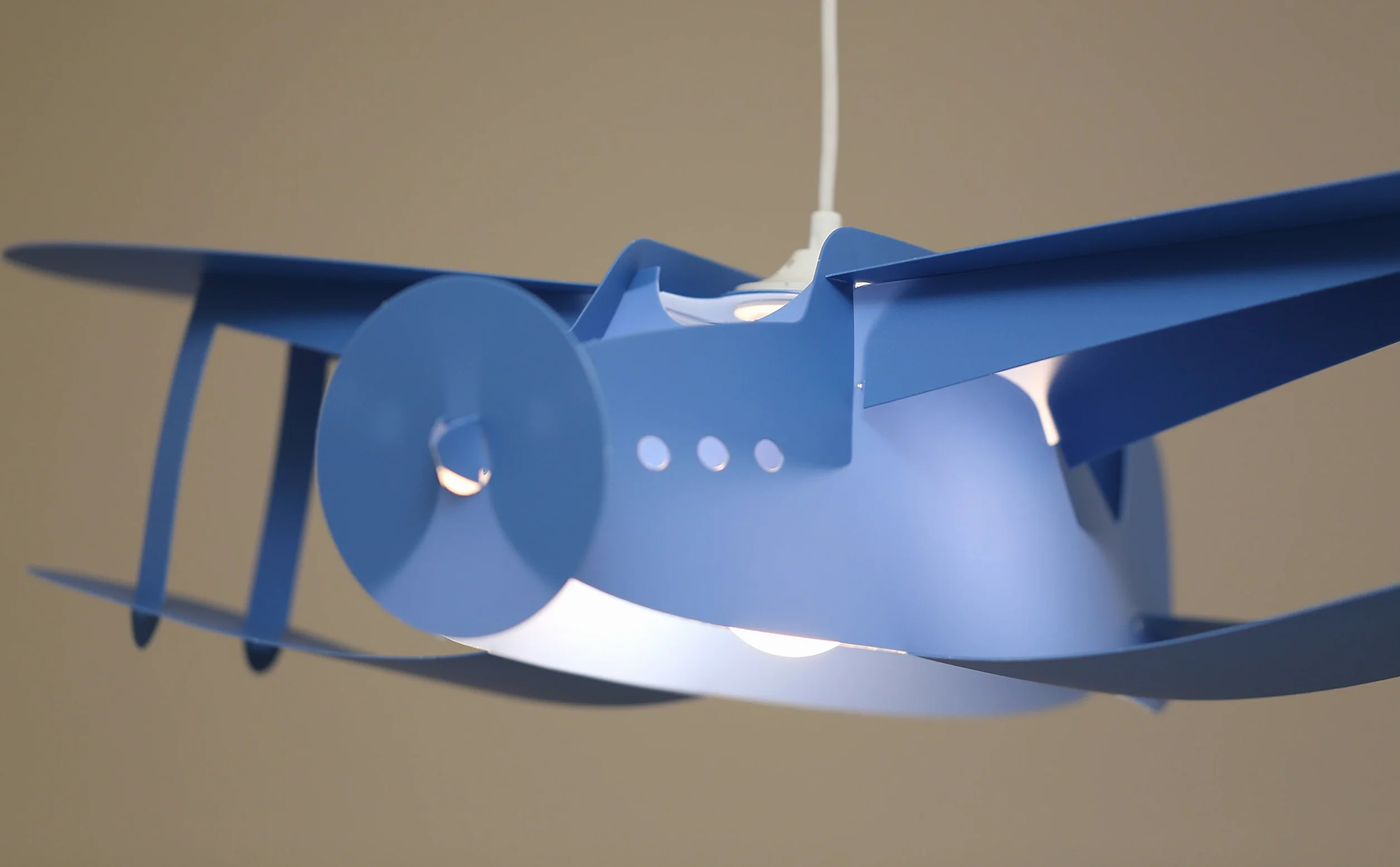 R&M Coudert Lampe de Plafond Suspension Avion Bleu Chambre Enfant
