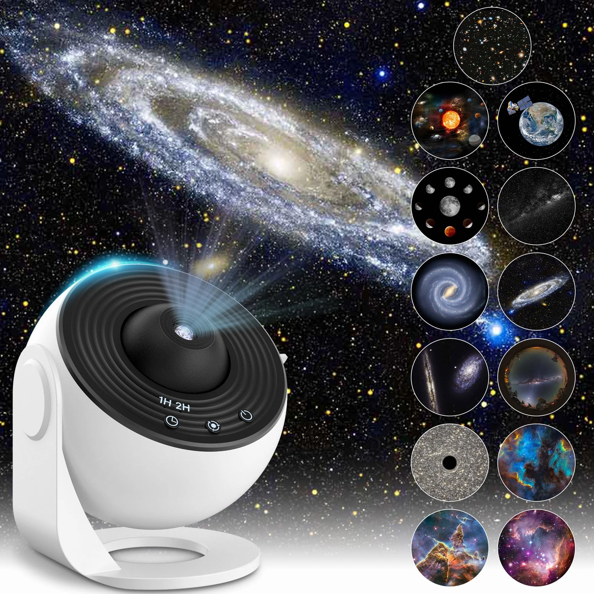 Projecteur d'étoiles de Planétarium avec 13 Disques de Film, Veilleuse de Ciel étoilé Réaliste