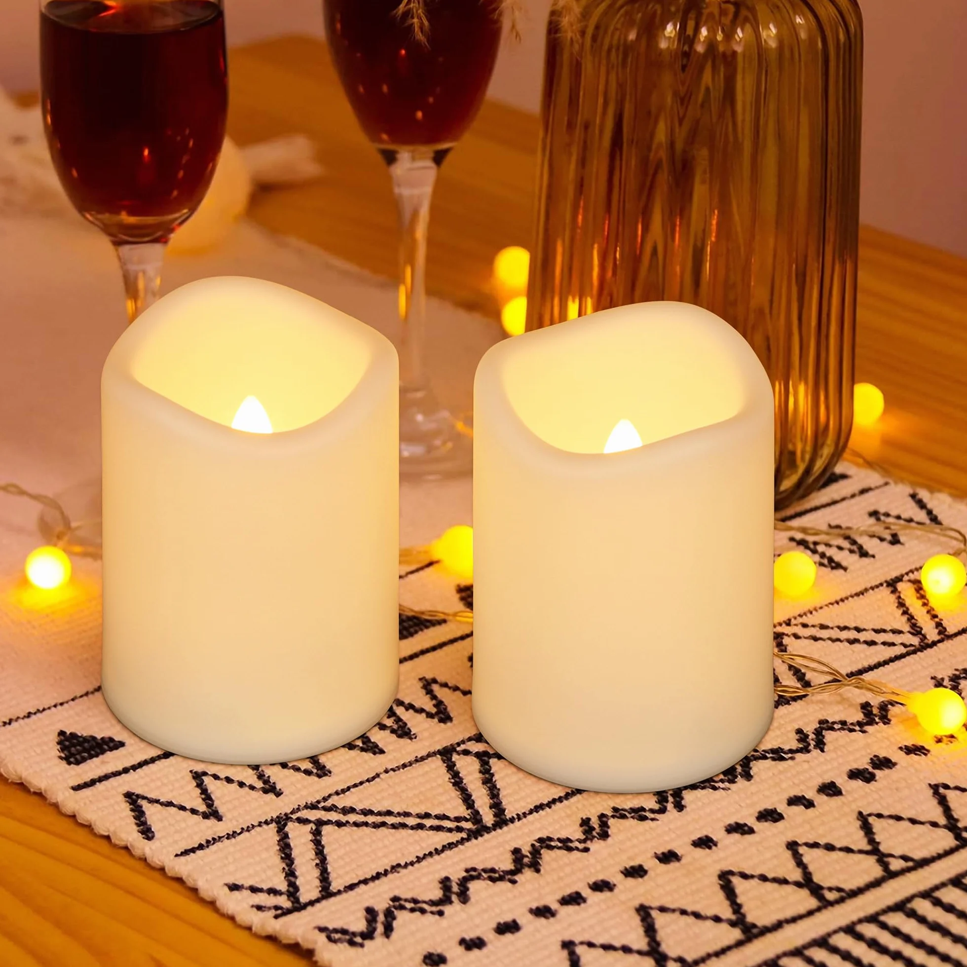 Lot de 9 bougies LED sans flamme avec télécommande - Minuterie - Étanche - Décoration intérieur extérieur