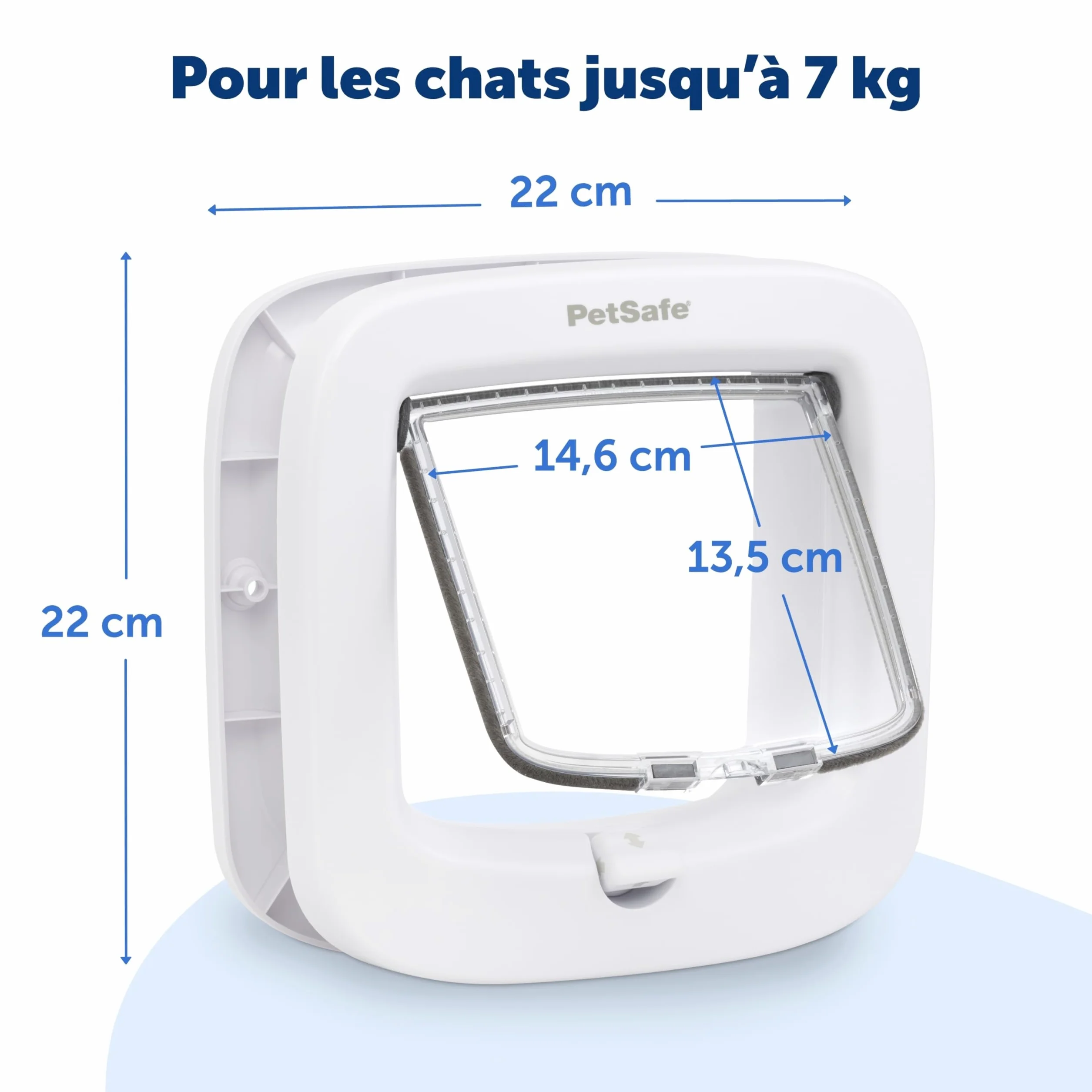 PetSafe Chatière Manuelle 4 Options Fermeture Blanc