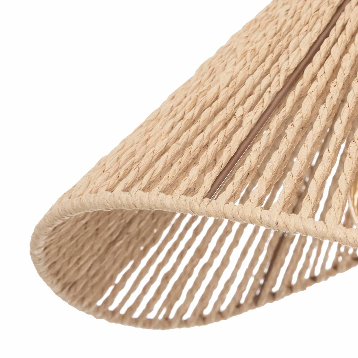 Atmosphera Suspension Luminaire Myha Beige D45 cm E27 40W Papier Tressé Hauteur Réglable