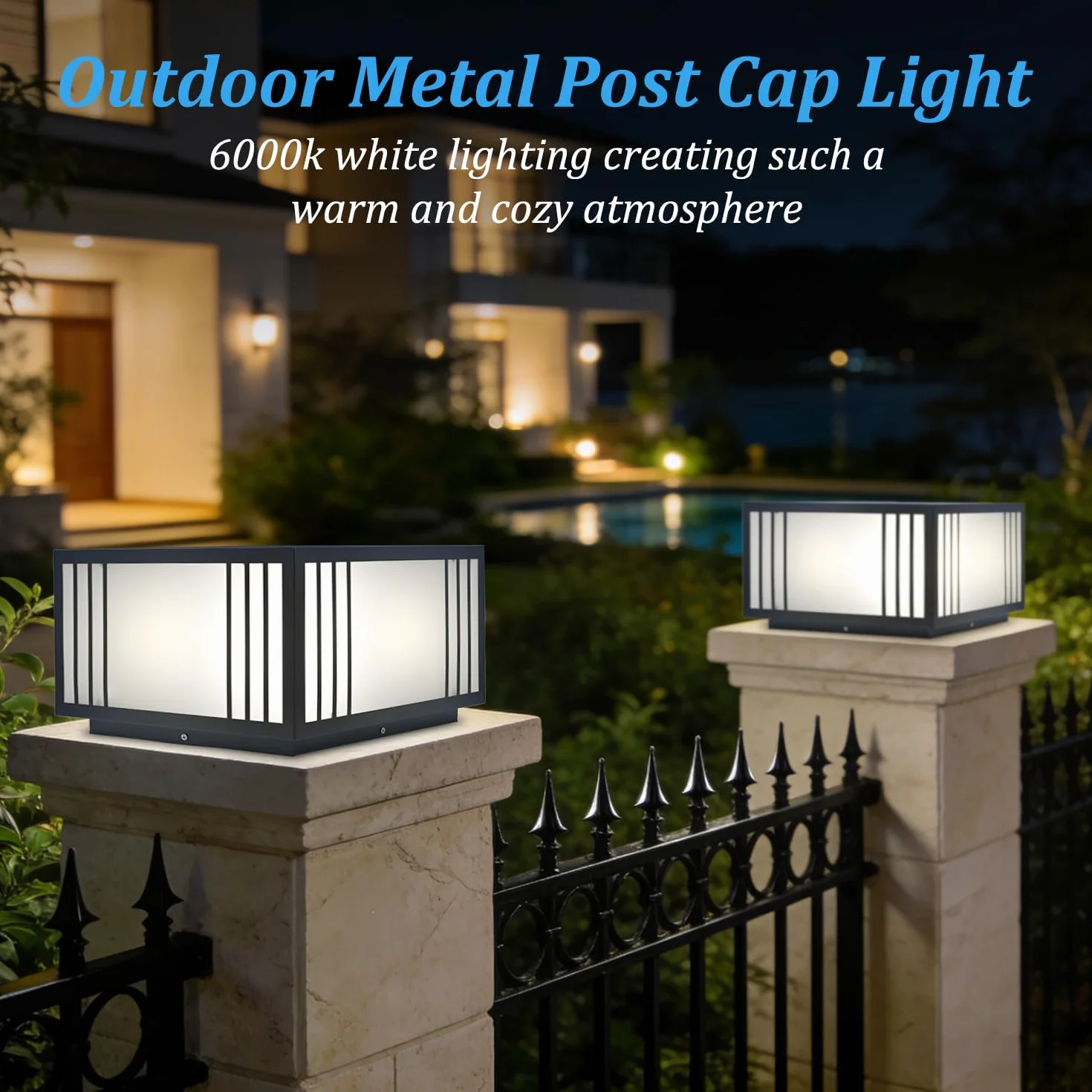Lampadaire extérieur Moderne étanche Jardin Patio Colonne Lumière