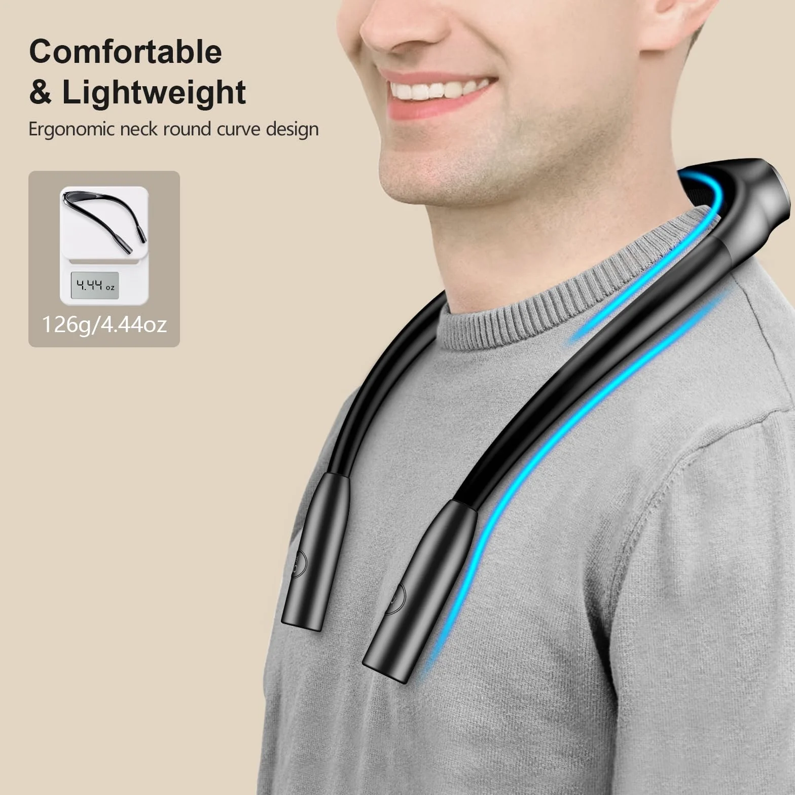 Gritin Lampe de Lecture de Cou Rechargeable, 80H Autonomie, Cou Ergonomique & Bras Flexible