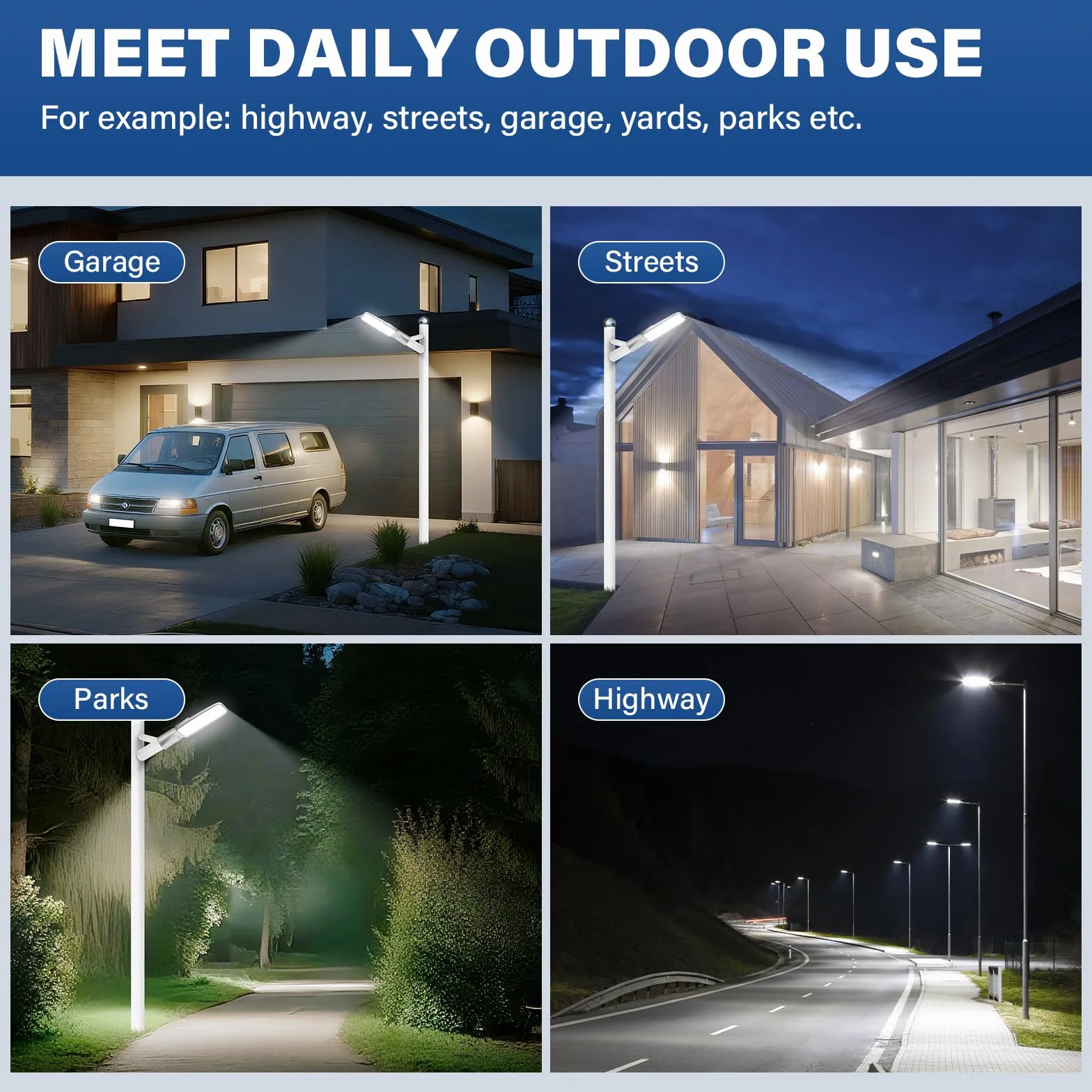 Willpower LED Réverbère Lampadaire Exterieur 200W 13892LM Spot Blanc Froid 6000K IP66 Projecteur