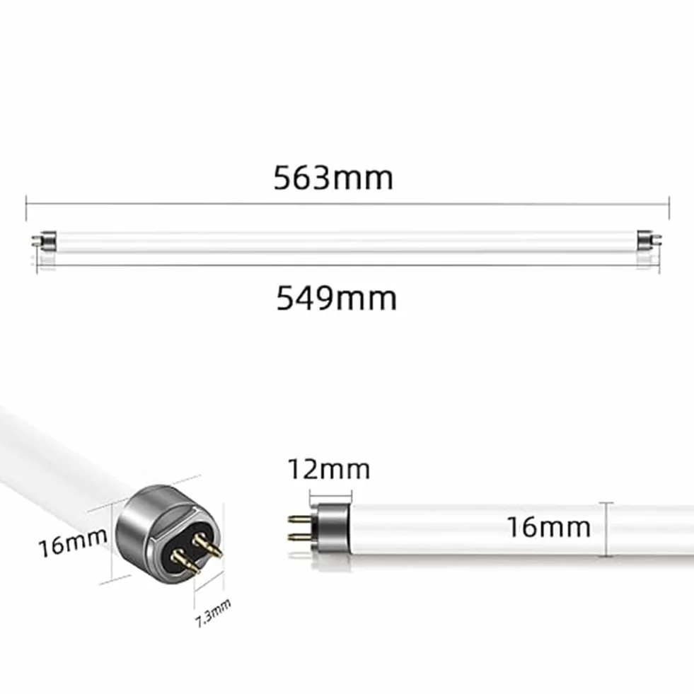 Lot de 2 Tubes fluorescents 13W T5 Blanc Froid 4000K 1000LM 517mm G5