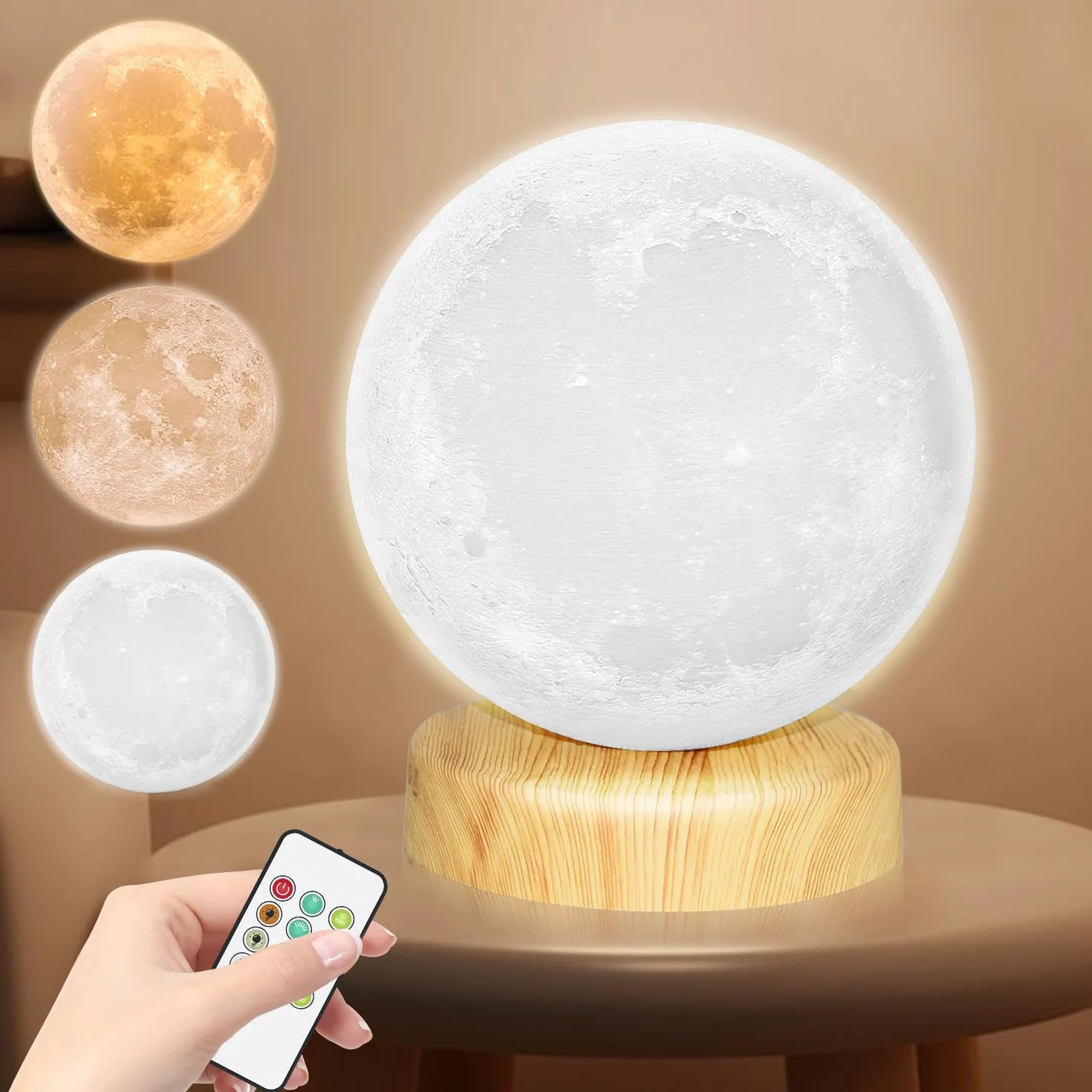 Lampe de luminothérapie 10 000 lux RscCleaner avec télécommande, 3 températures, luminosité réglable, minuterie