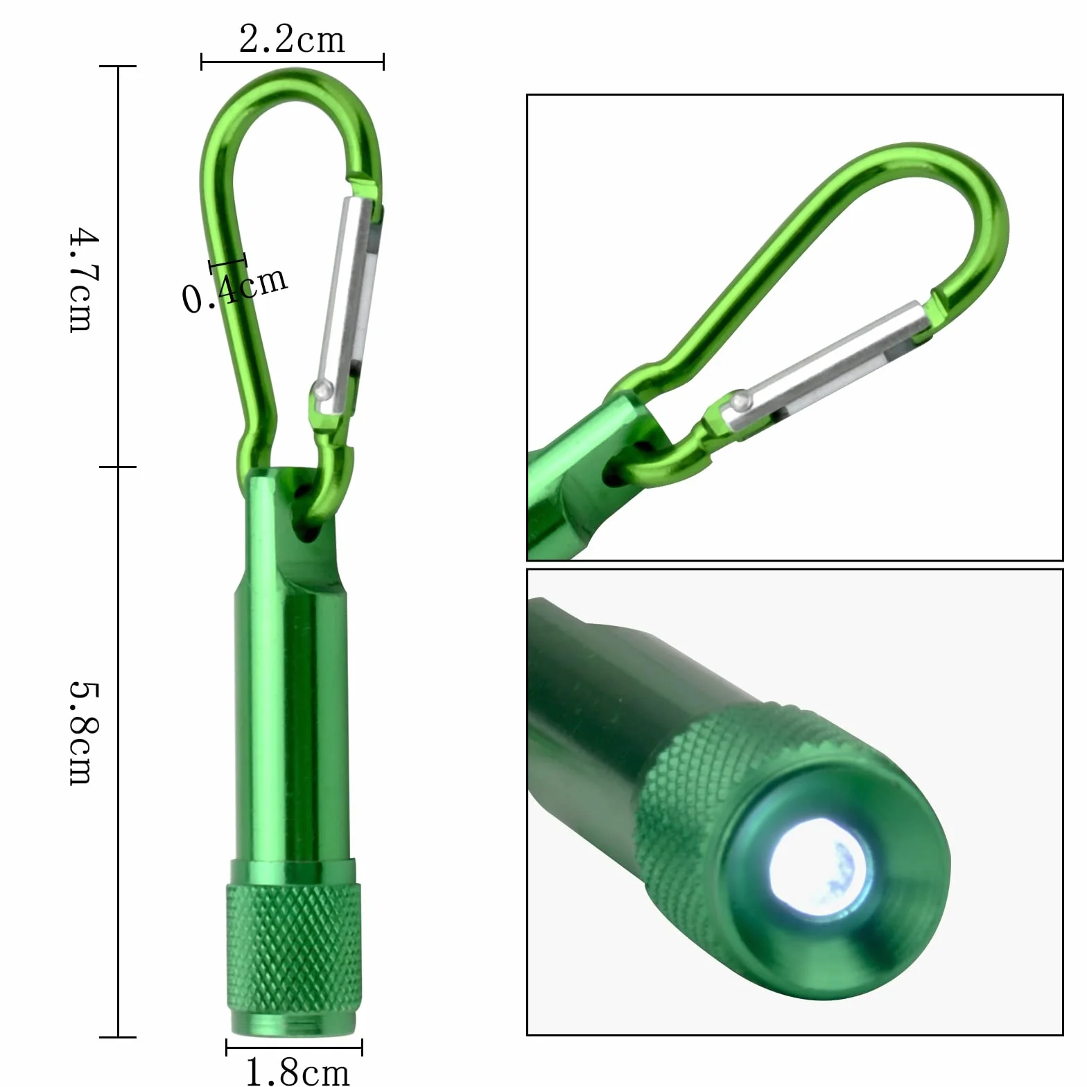 Lot de 14 mini lampes de poche porte-clés LED en aluminium pour extérieur camping cyclisme