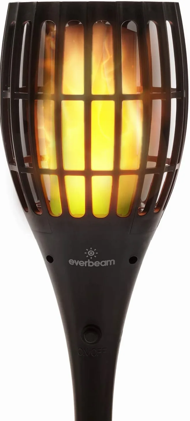 Everbeam P1 Torche Solaire avec Flamme Vacillante 96 LED Extérieur Imperméable Lot de 4