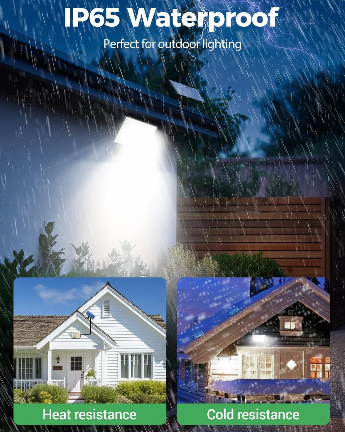 LOTMOS Lampe Solaire Exterieur avec Detecteur de Mouvement, 342 LED IP65 Etanche, 3 Modes pour Jardin Garage