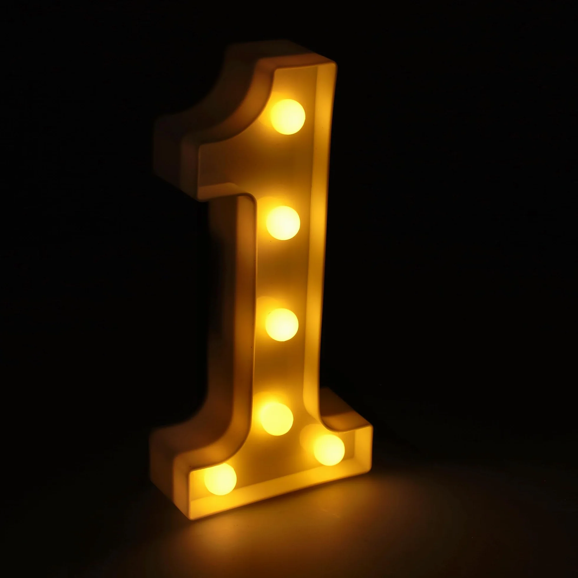 JANDEI Numéros Lumineux LED Numéro 1 Lumière Chaude pour Décoration Ambiance Veilleuses Chevet