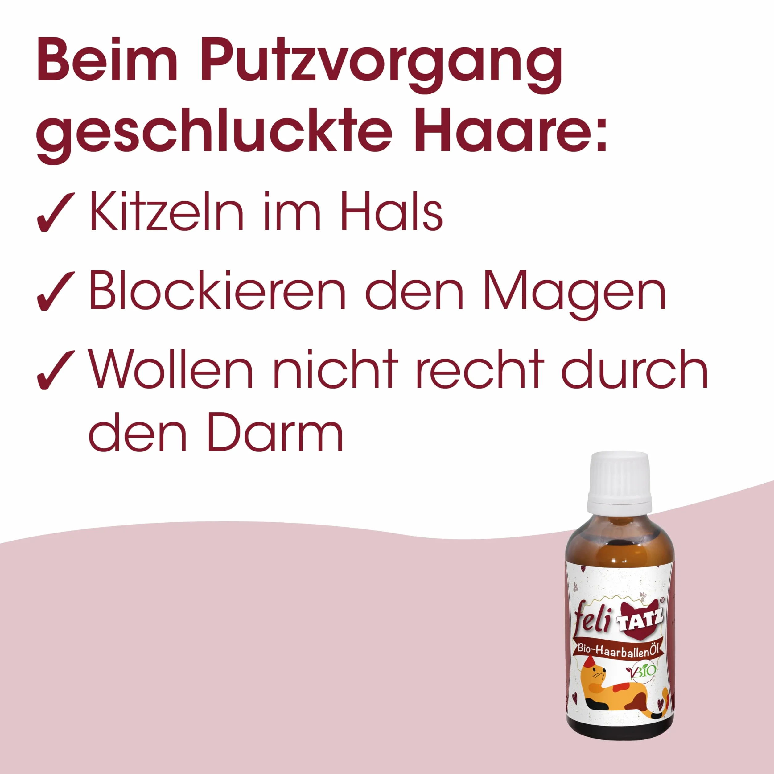 cdVet FeliTATZ Huile de Boules de Poils Bio pour Chat 50 ML
