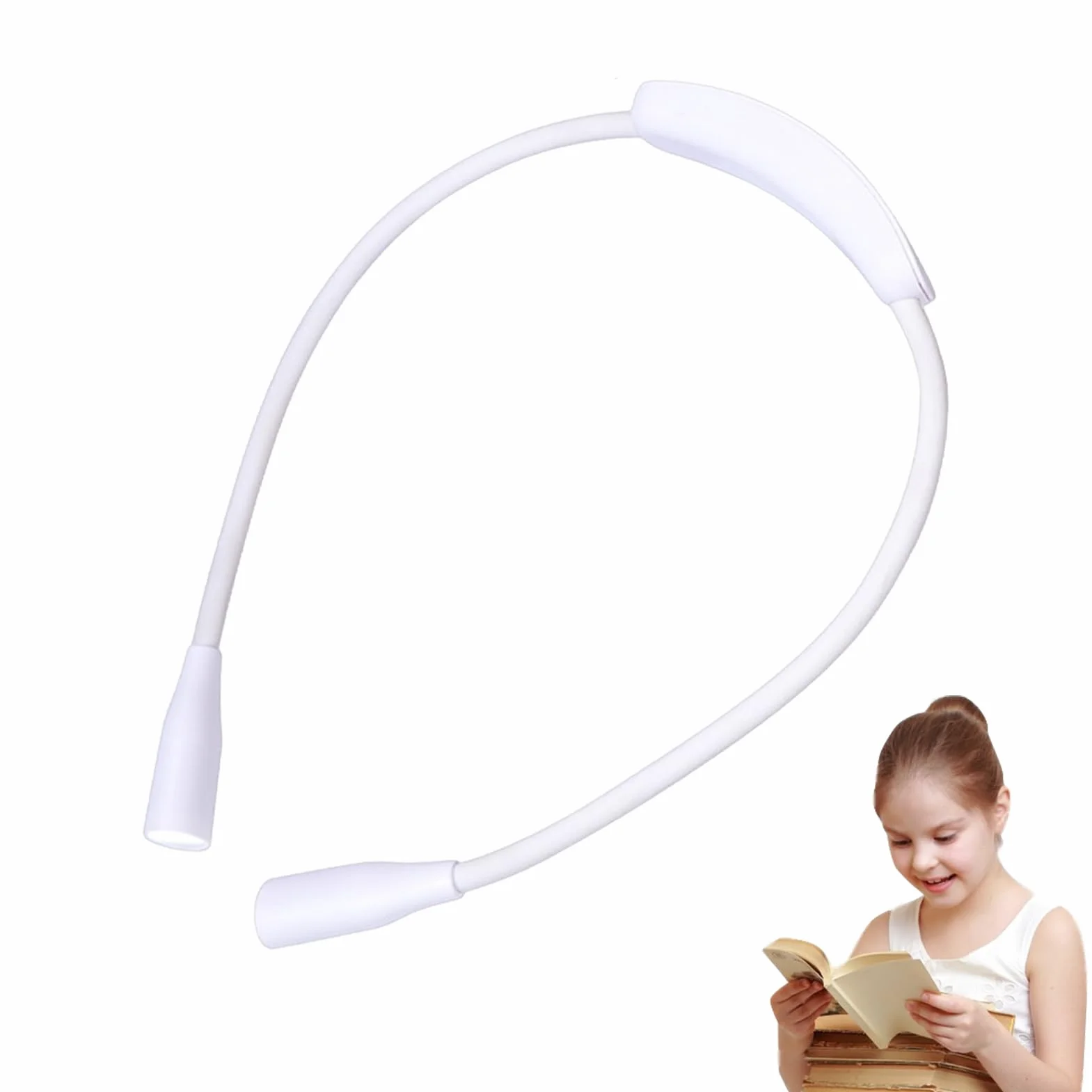Lampes de lecture pour le cou LED rechargeable USB protection des yeux bras pliables