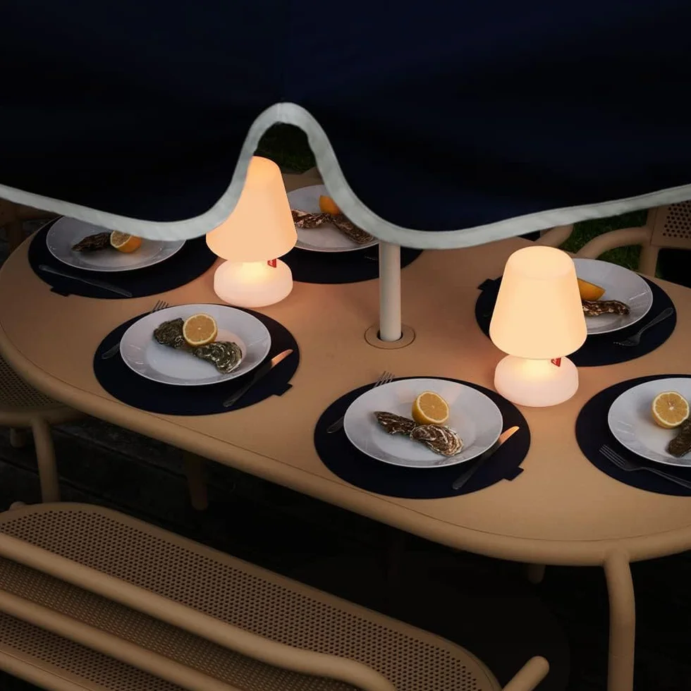 Fatboy Edison the Petit Lampe de table rechargeable USB Blanc 10" x 6,2" Intérieur Extérieur