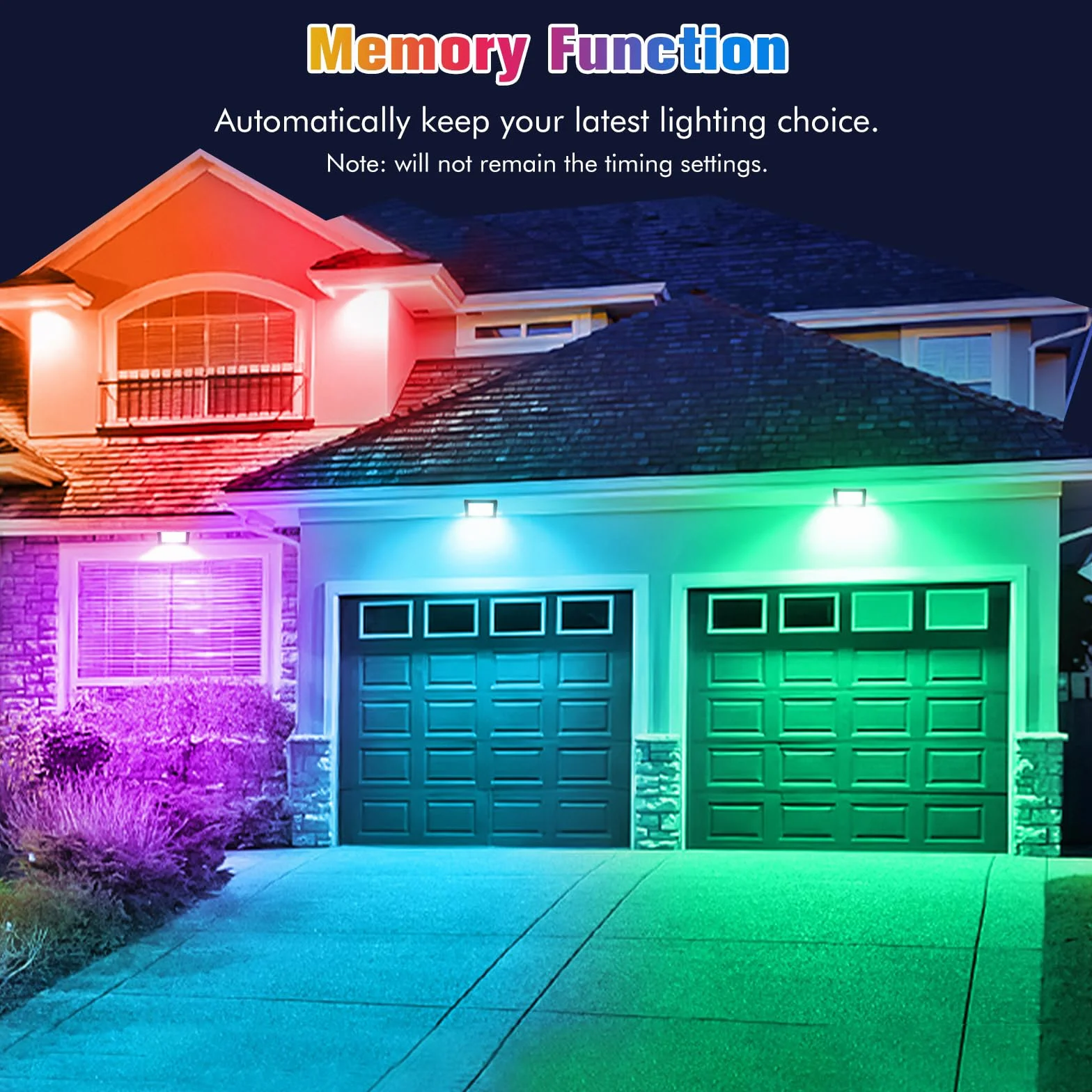 Projecteur LED RGB Exterieur 60W IP66 MEIKEE 10 Couleurs 12 Modes avec Télécommande