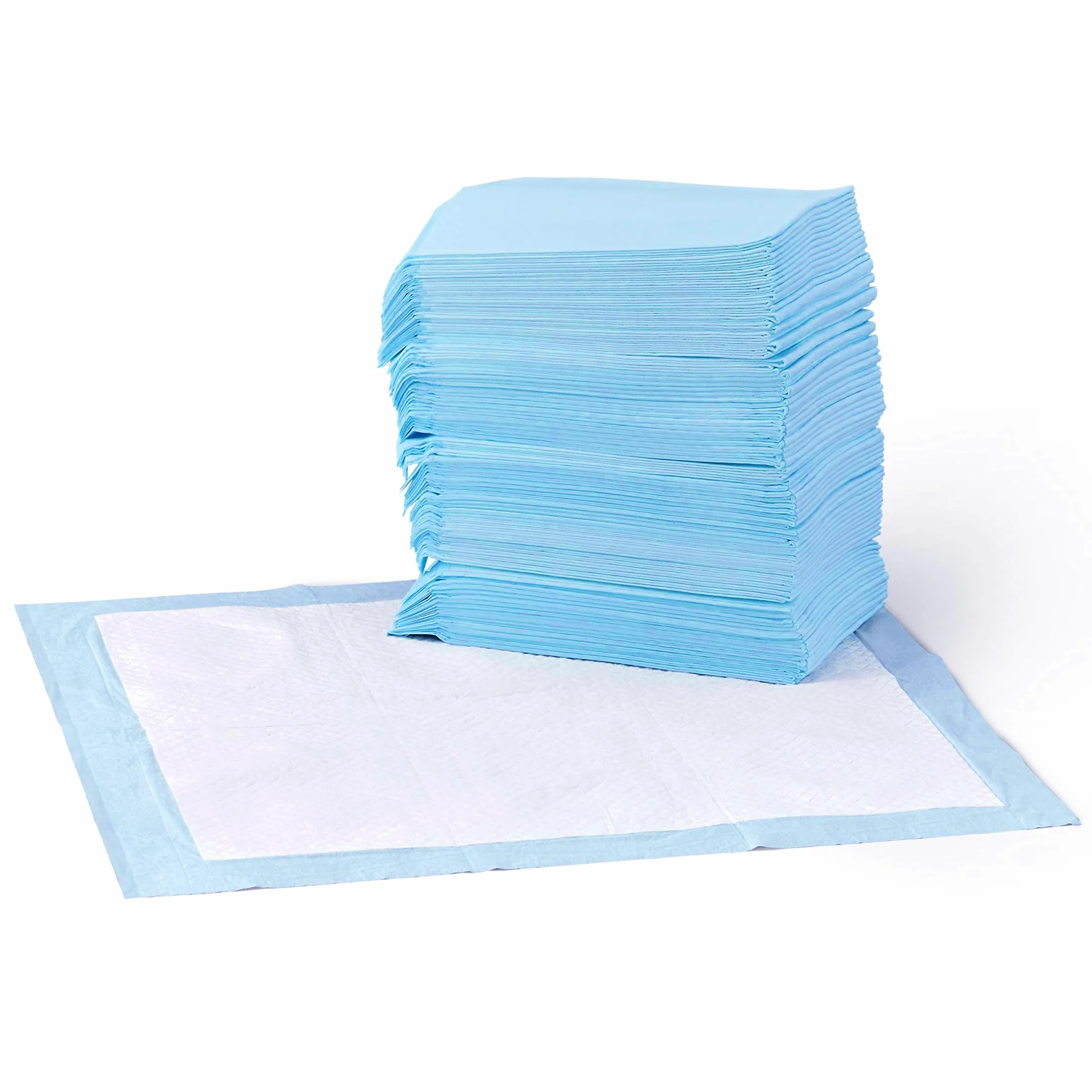 Amazon Basics Lot de 50 protections pour déjections canines anti-fuite 5 couches taille classique Bleu