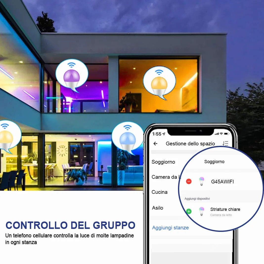 EXTRASTAR E27 Ampoule Connectée WiFi LED 4.9W 470LM 6500K RGBW avec Télécommande Compatible Alexa Google Home