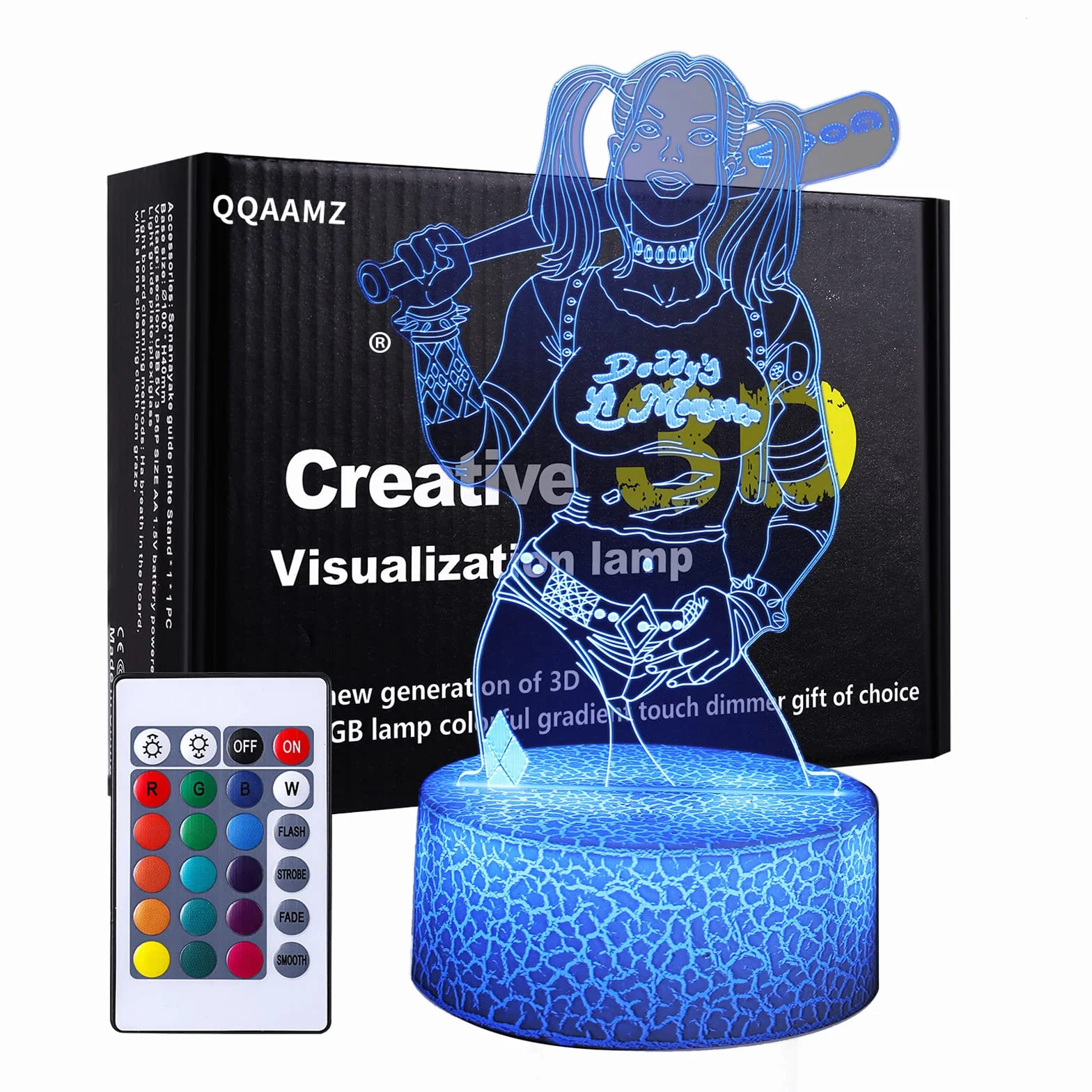 Anime 3D LED Veilleuse 16 Couleurs USB Tactile Télécommande Lampe de Table Monstre Comédie Cadeau Anniversaire