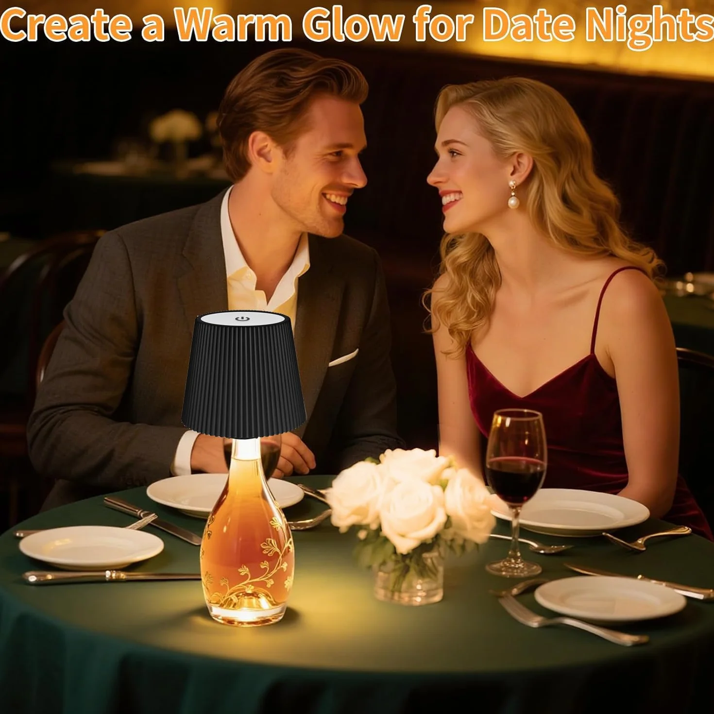 Lampe Bouteille LED Rechargeable IP54 Sans Fil, Tactile 3 Modes Température Couleur Réglable