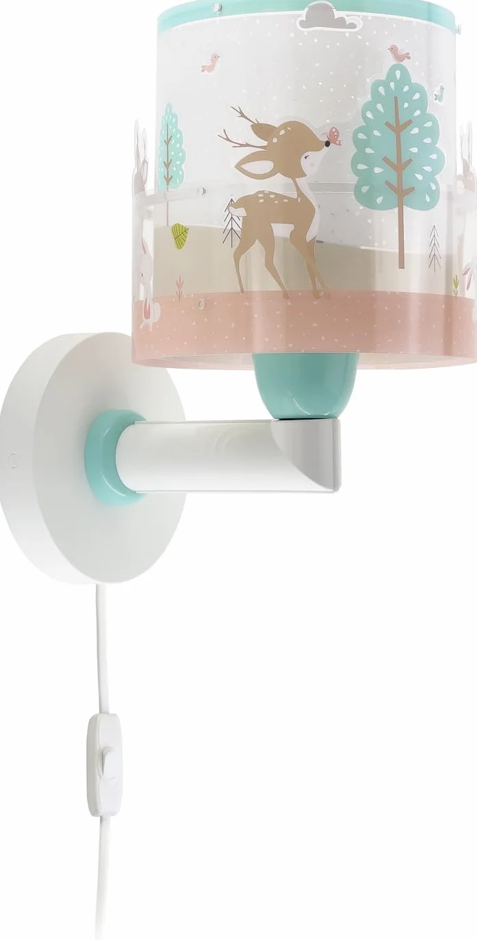 Dalber Applique Murale Enfant Loving Deer Cerf Rose E27