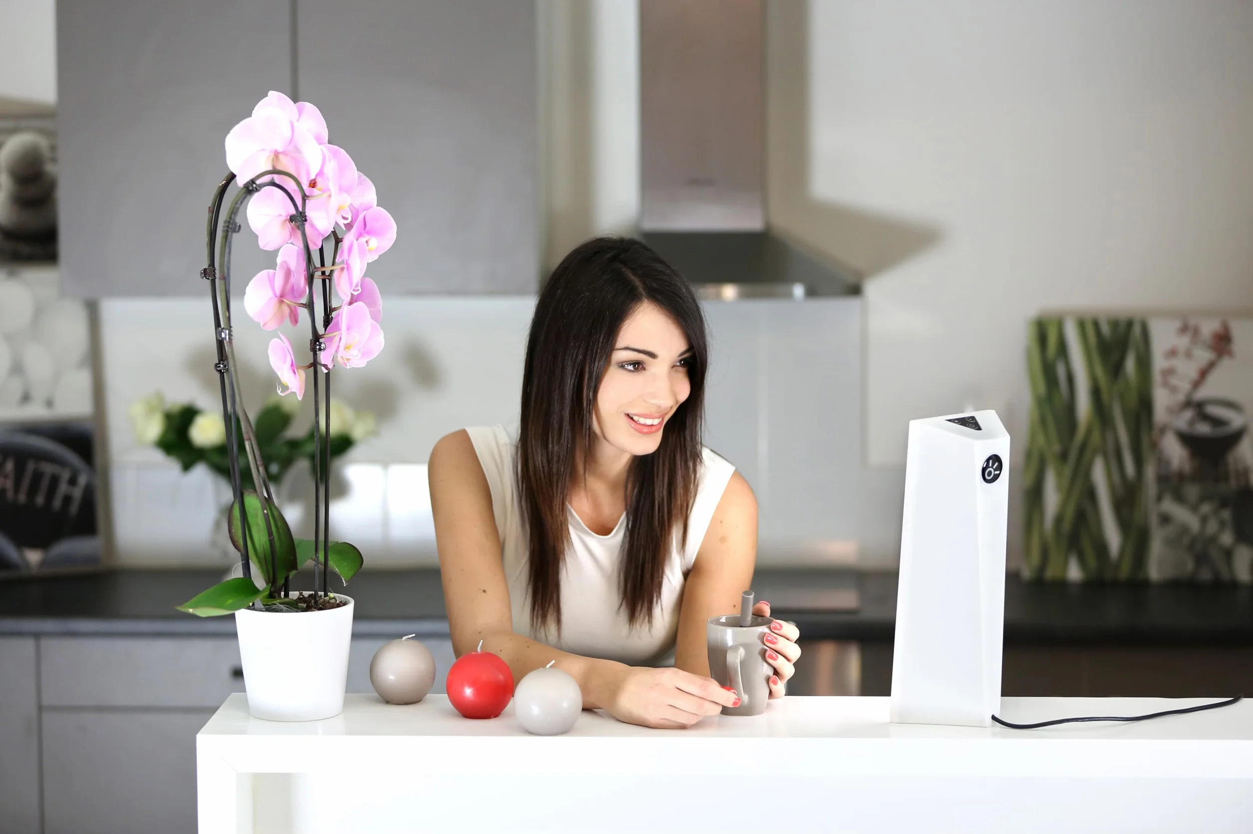 DAYVIA Lampe de Luminothérapie LED SLIMSTYLE, Simulation Lumière du Jour, 3 Niveaux d'Intensité, CE Médical, Fabrication Française