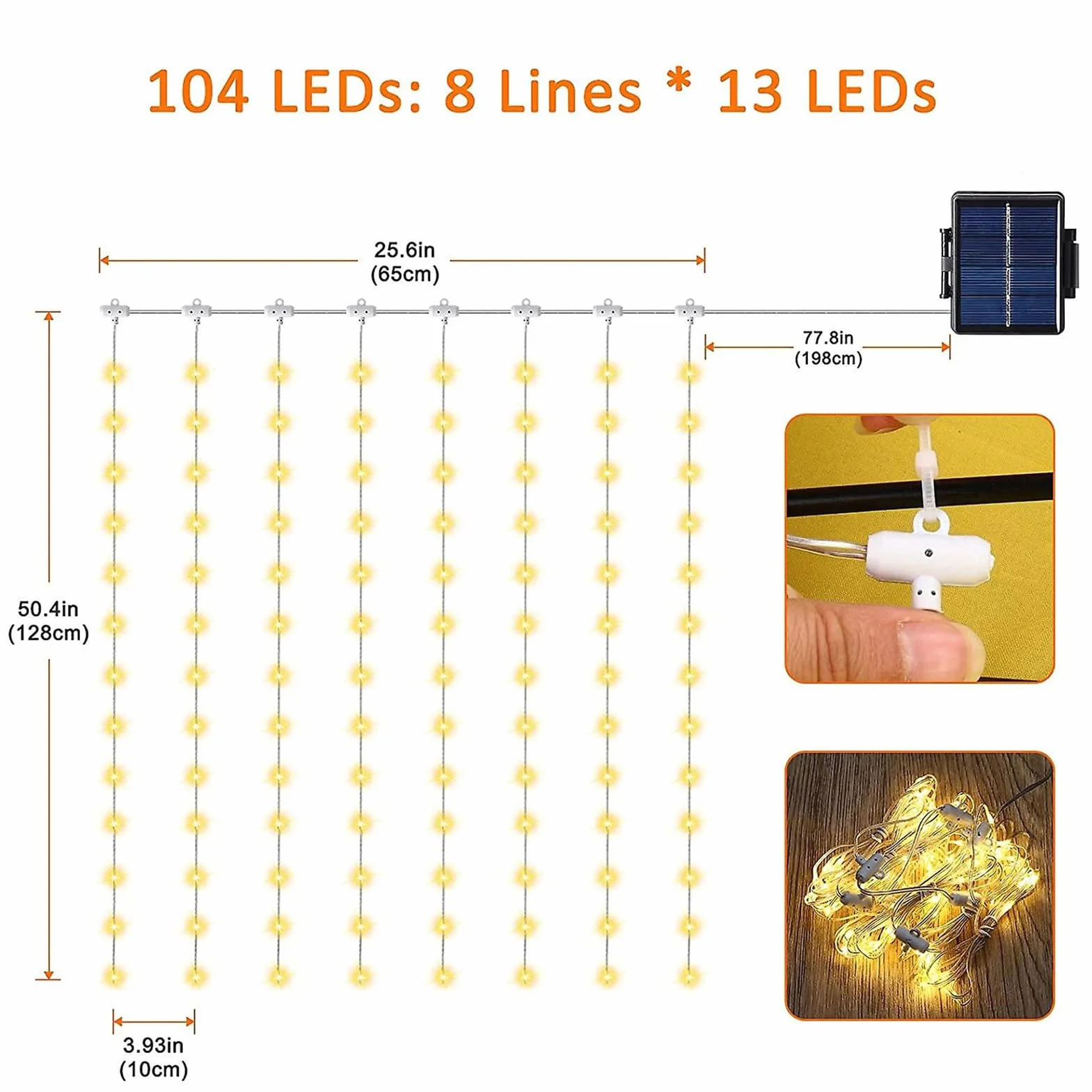 Luminaires solaires pour parasol LED étanches 8 modes de luminosité extérieur terrasse camping