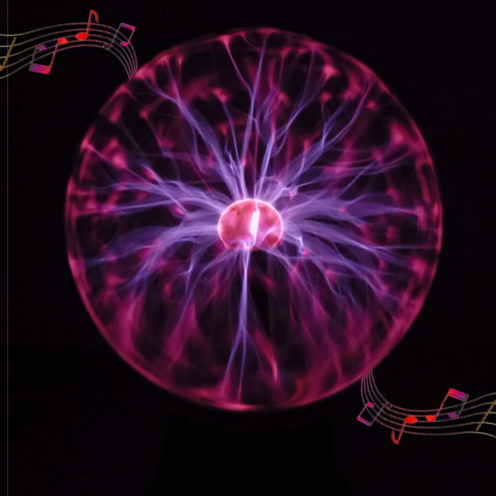 Lumière de Boule de Plasma 5 pouces Lampe de Sphère d'Ion Sensible au Toucher Rouge