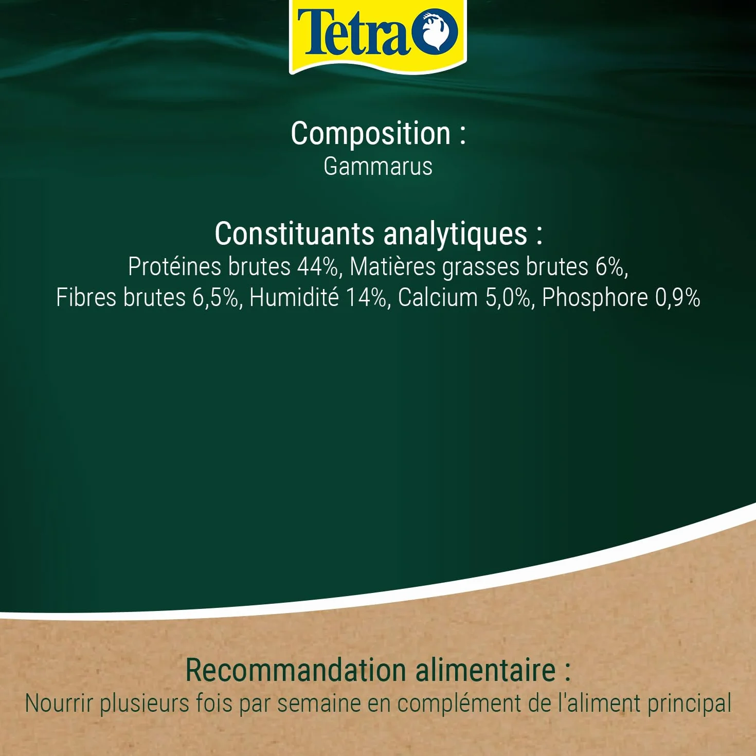 TETRA Gammarus Complément Alimentaire Naturel pour Tortues d'Eau 1 Litre