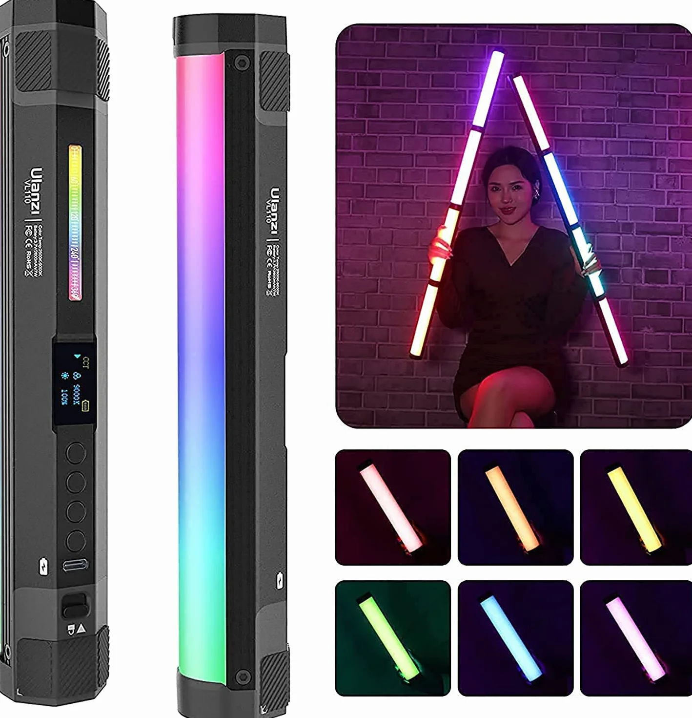 Ulanzi VL110 RGB Tube vidéo