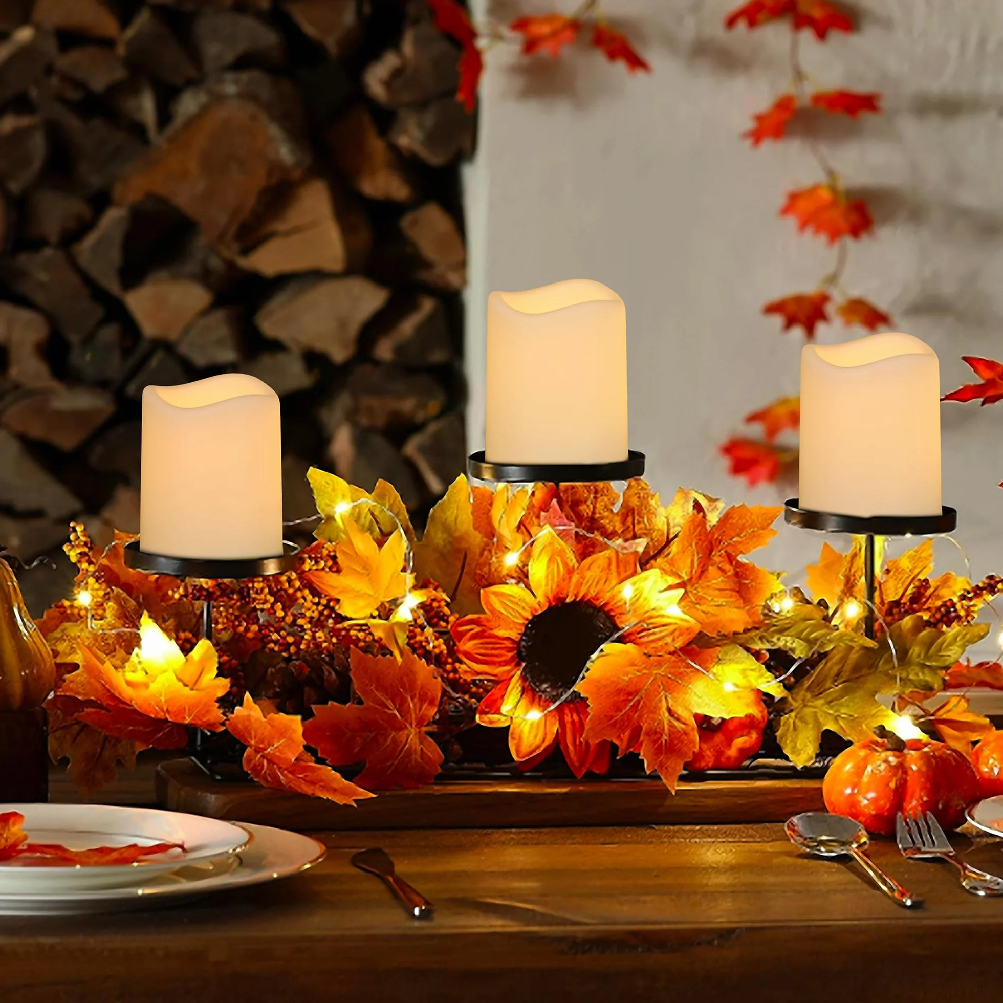 Lot de 9 bougies LED sans flamme avec télécommande - Minuterie - Étanche - Décoration intérieur extérieur