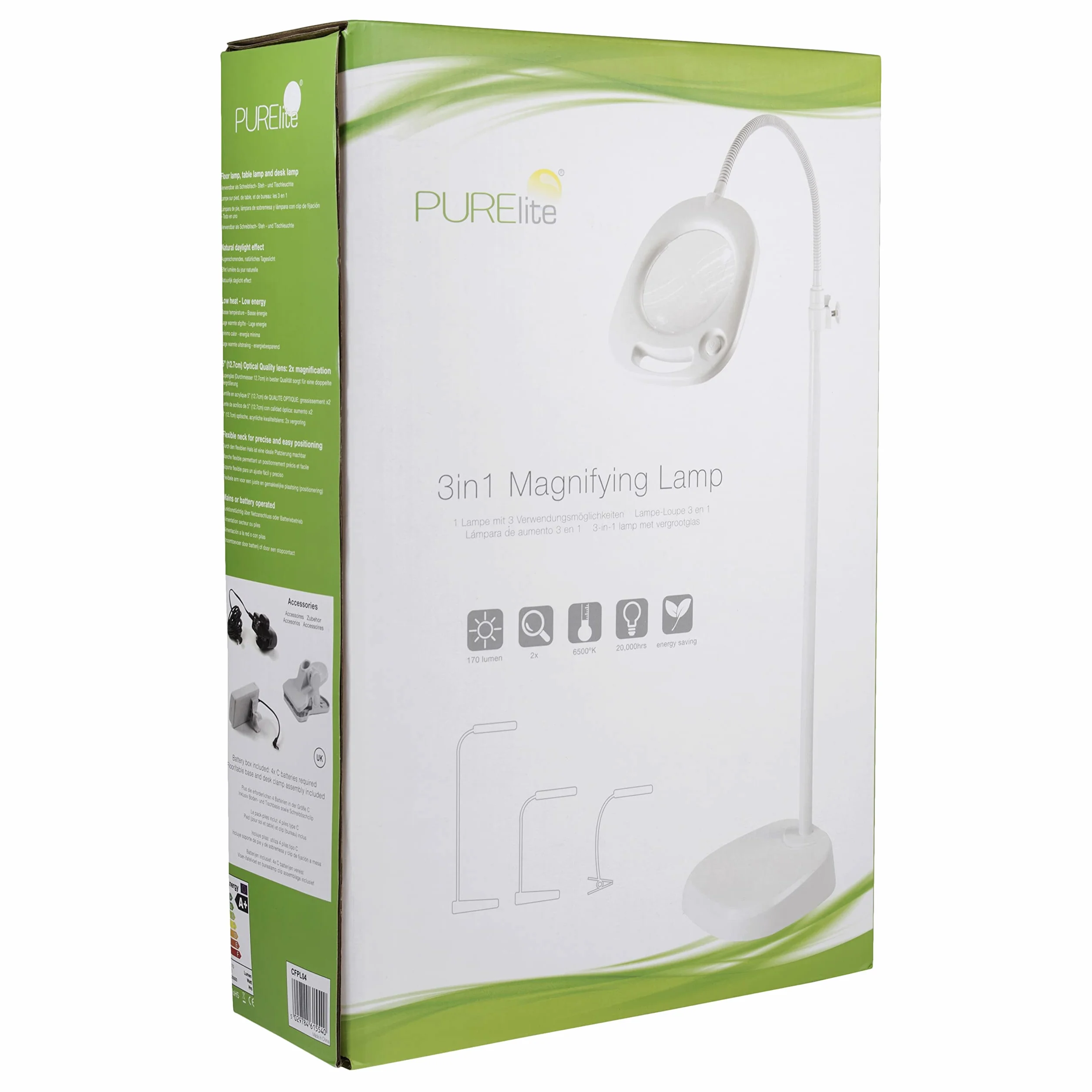PURElite Lampe Loupe 3en1