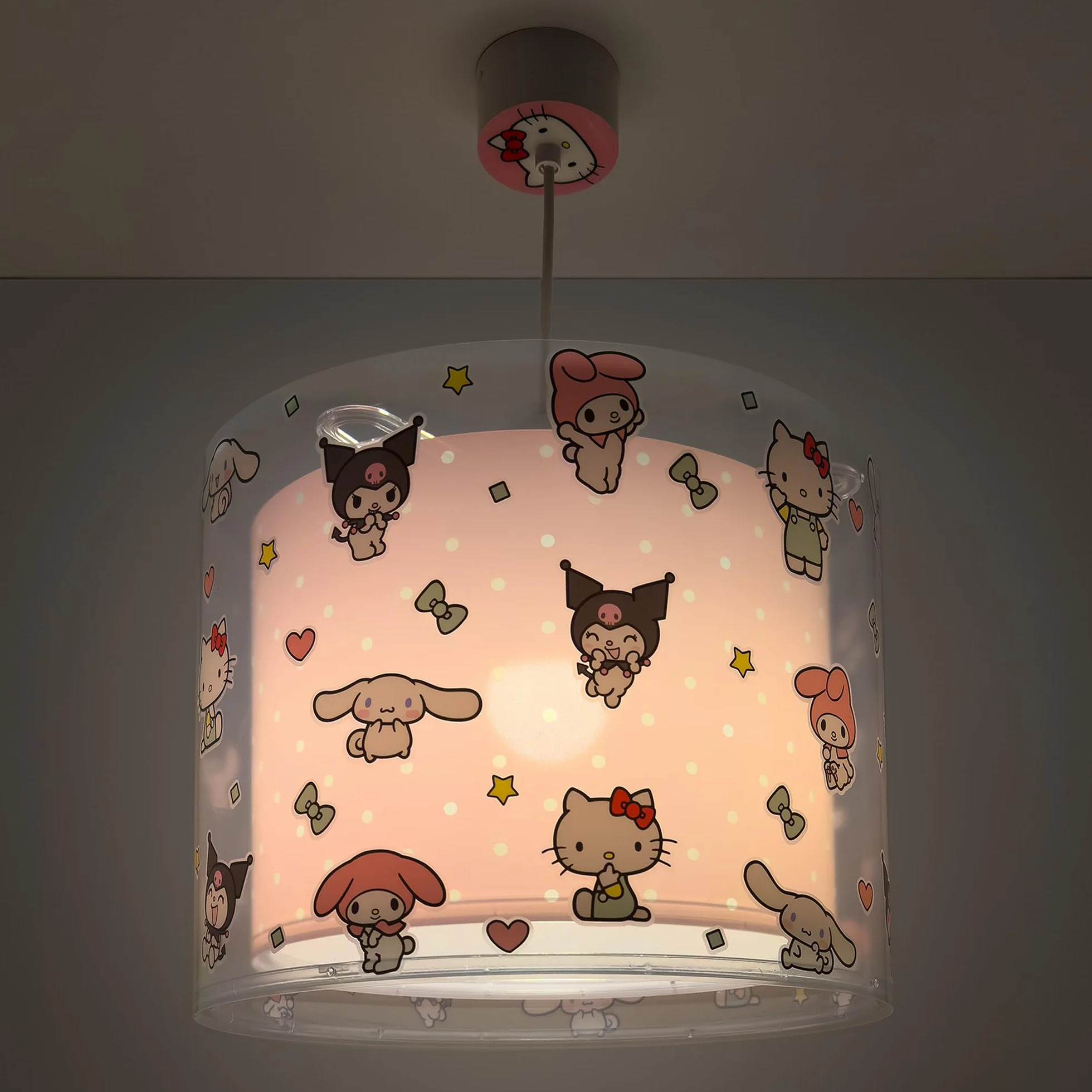 Dalber Lustre Chambre Lampe Suspension Enfand Hello Kitty And Friends My Melody Cinnamoroll Kuromi E27 Rose