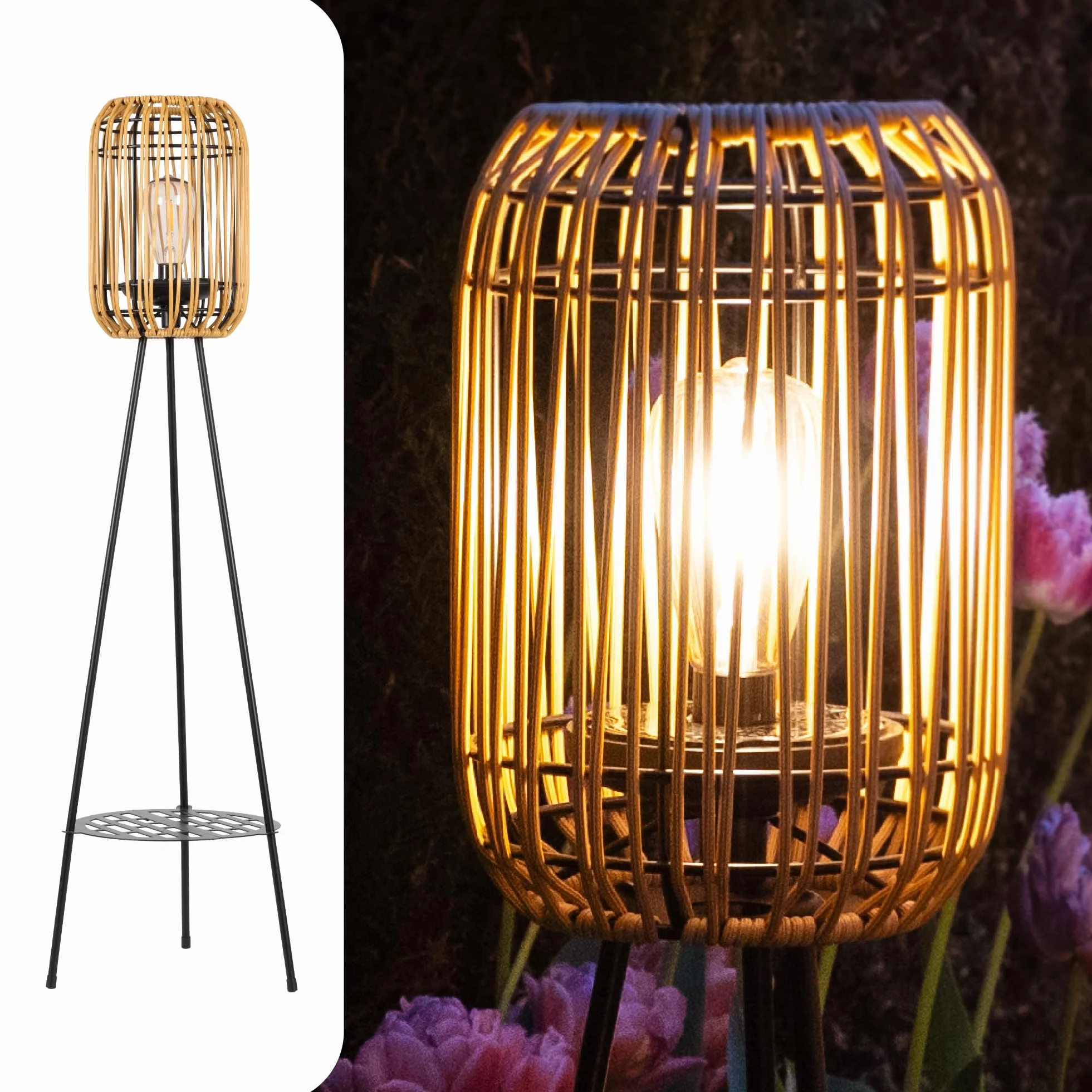 Lampe Solaire sur Pied Extérieure Led Gadgy, Lumière de Jardin Étanche Lanterne pour Balcon