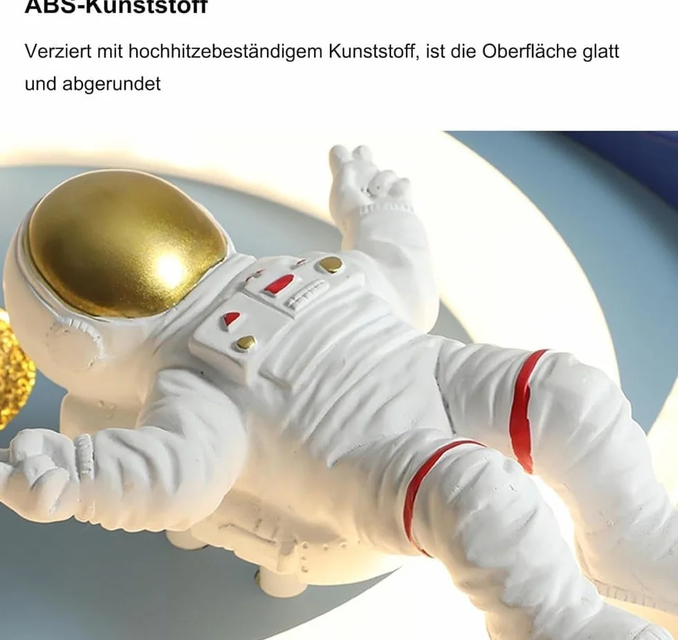 Plafonnier LED enfant 58cm Astronaute créatif dimmable 3000K-6000K Lampe plafond chambre