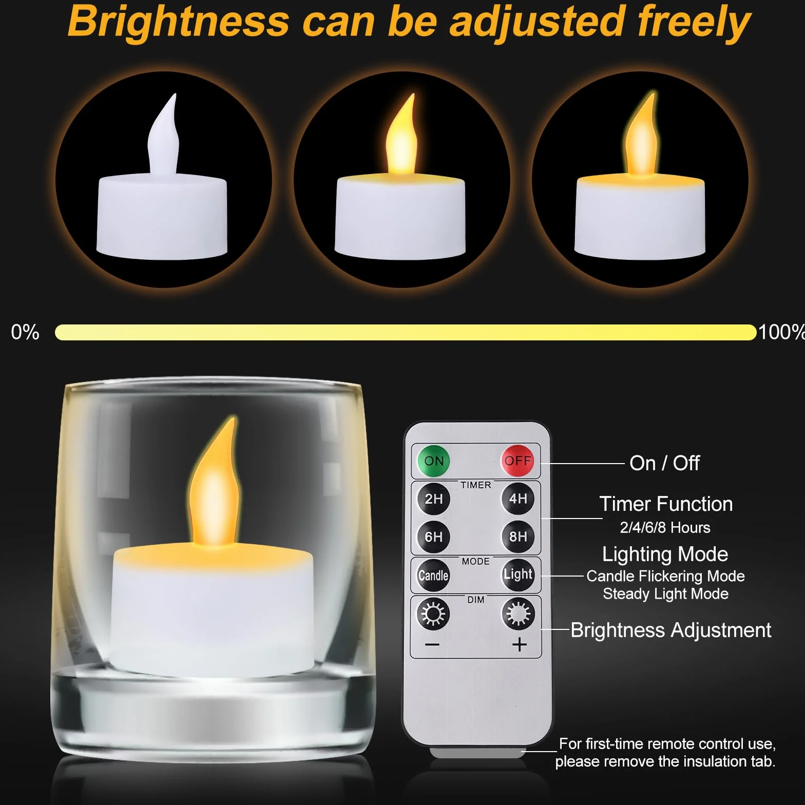 Bougie LED Rechargeable avec Télécommande, Lot de 12, Flamme Vacillante, Minuteur, pour Mariage Halloween