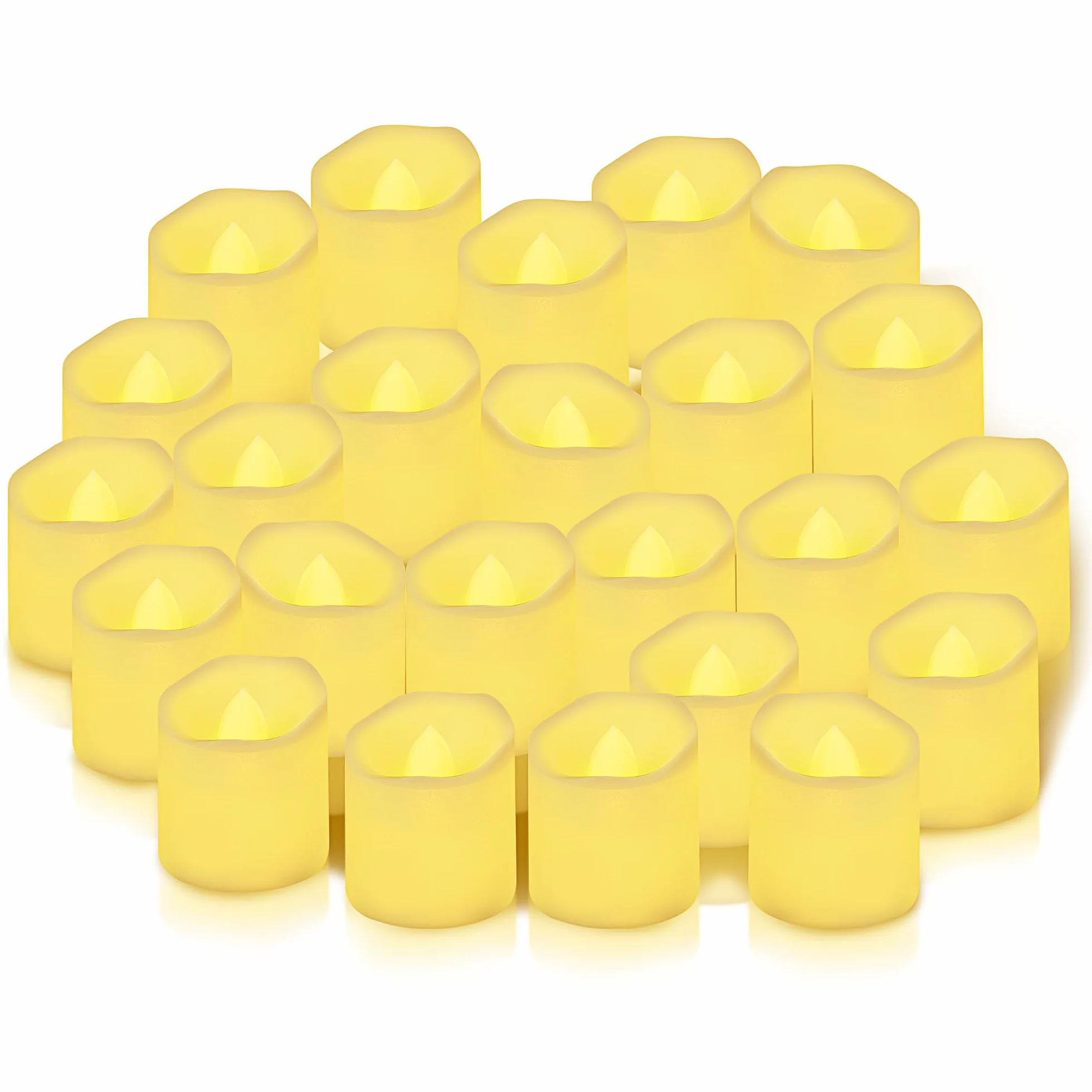 Bougies LED Flamme Vacillante 24 Pièces, Bougies Électroniques sans Feu pour Décoration de Fête, Anniversaire, Mariage, Noël