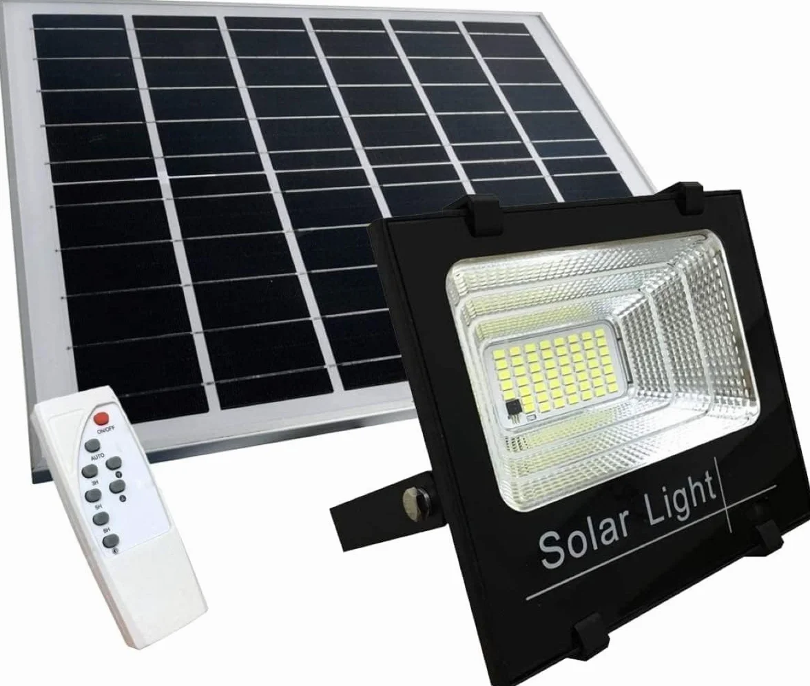 Projecteur LED 100W SMD avec Panneau Solaire et Télécommande SQUADO
