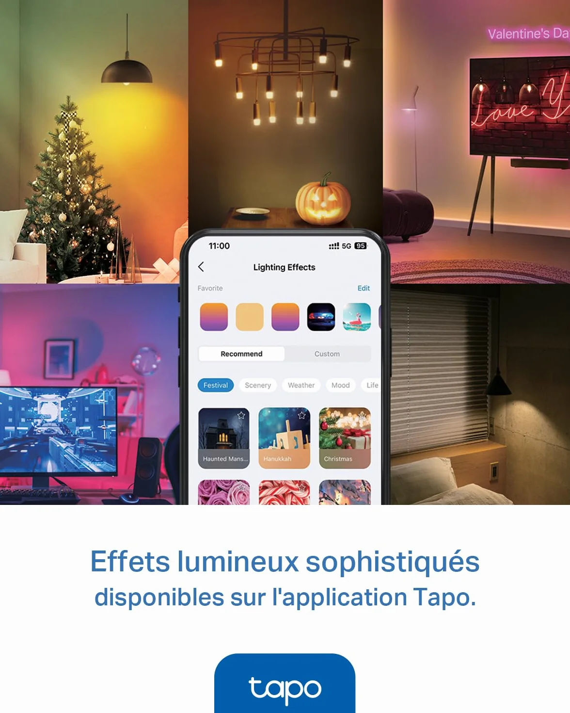 Tapo Ampoule Connectée WiFi LED E14 Multicolore 2500K-6500K Dimmable 4,3W 470Lm Compatible Alexa Google Home L430P