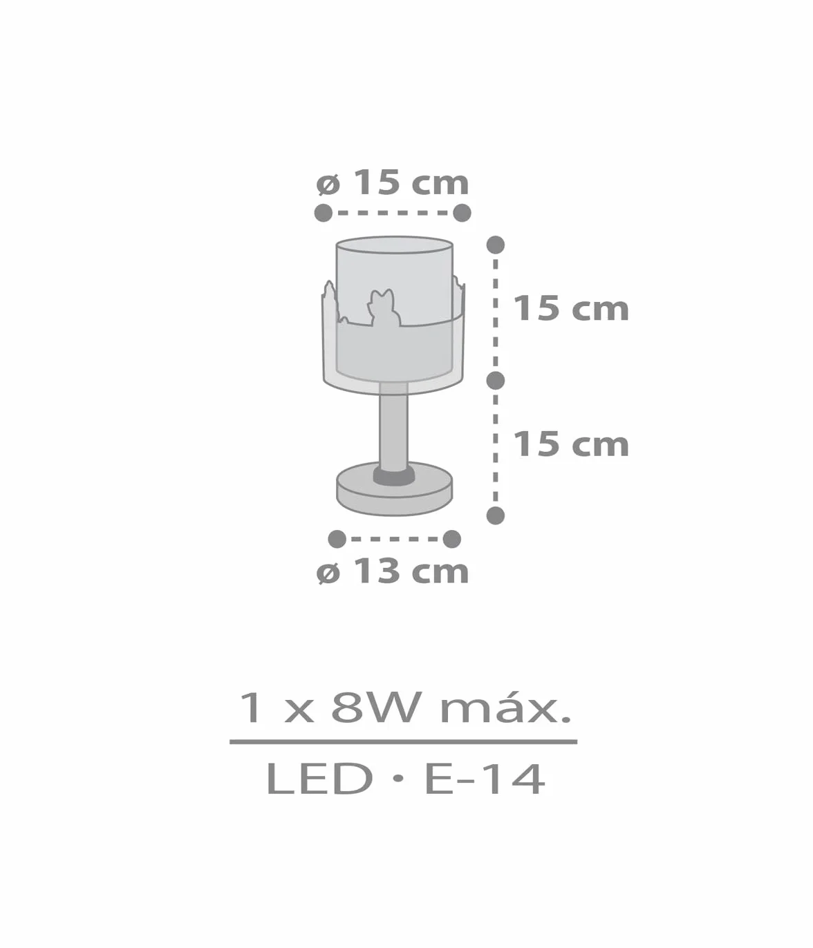 Dalber Lampe de chevet enfant Loving Deer Cerf G4 LED 4 W Ampoule incluse