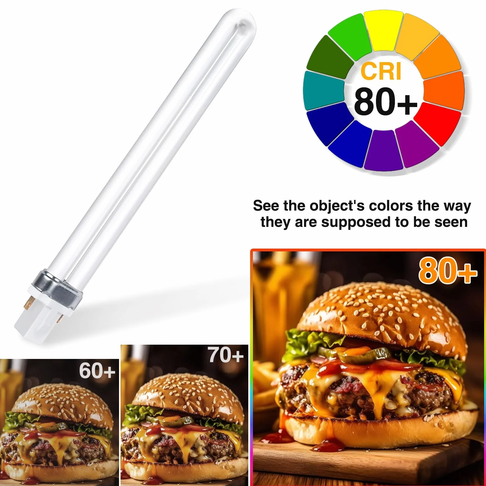 Lampe Fluorescente Compacte 11W G23 Blanc Chaud 2700K 23,5 cm 900LM Tube Rotatif Forme U CFL