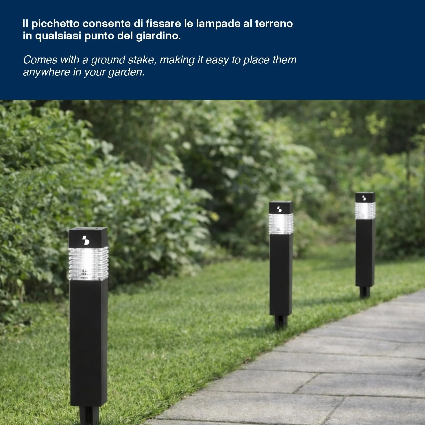 BEPER P207ILO030 Lot de 3 lampes solaires d'escalier LED extérieur IP44