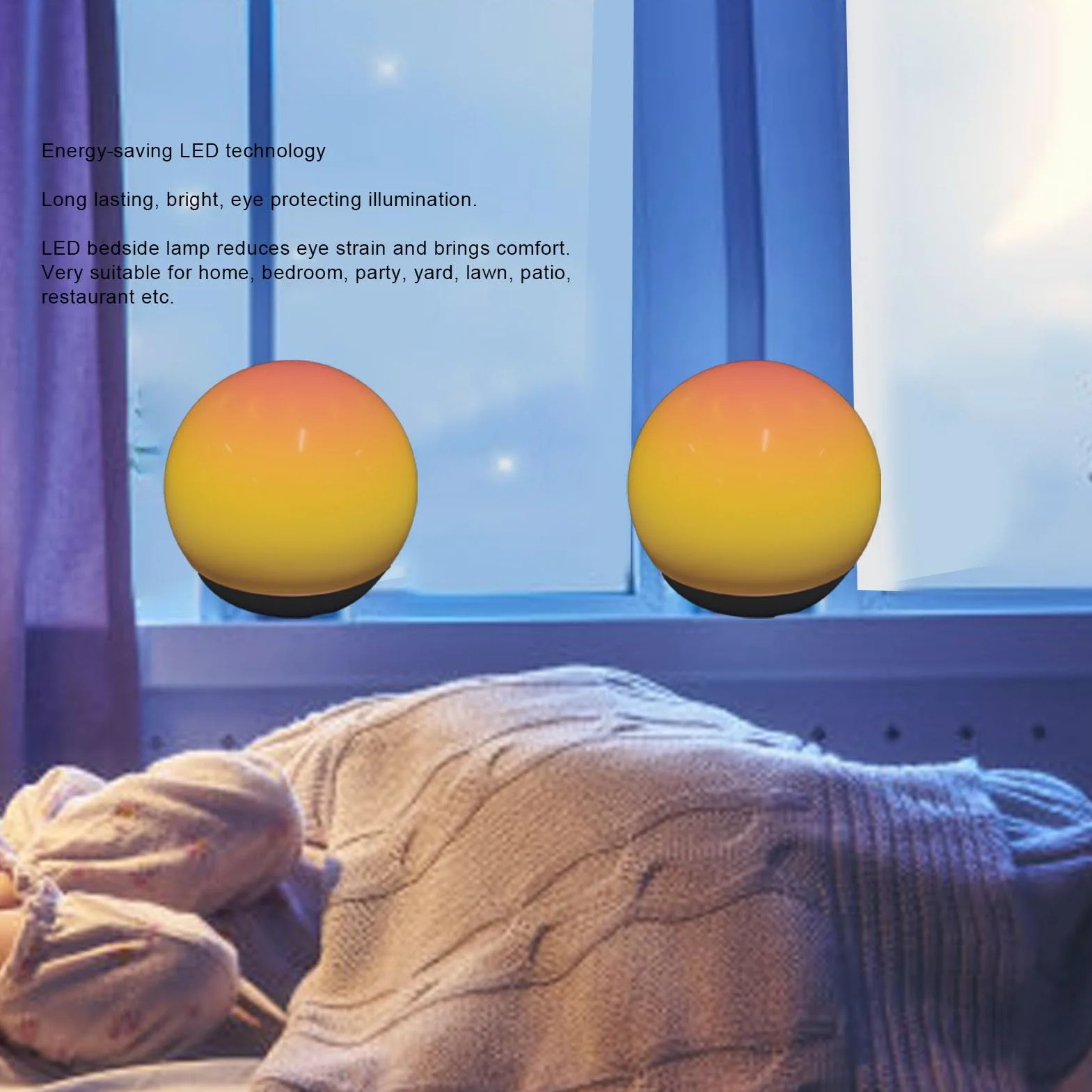 Alomejor Lampe Boule LED sans Fil Rechargeable avec Télécommande, Éclairage d'Ambiance Portable