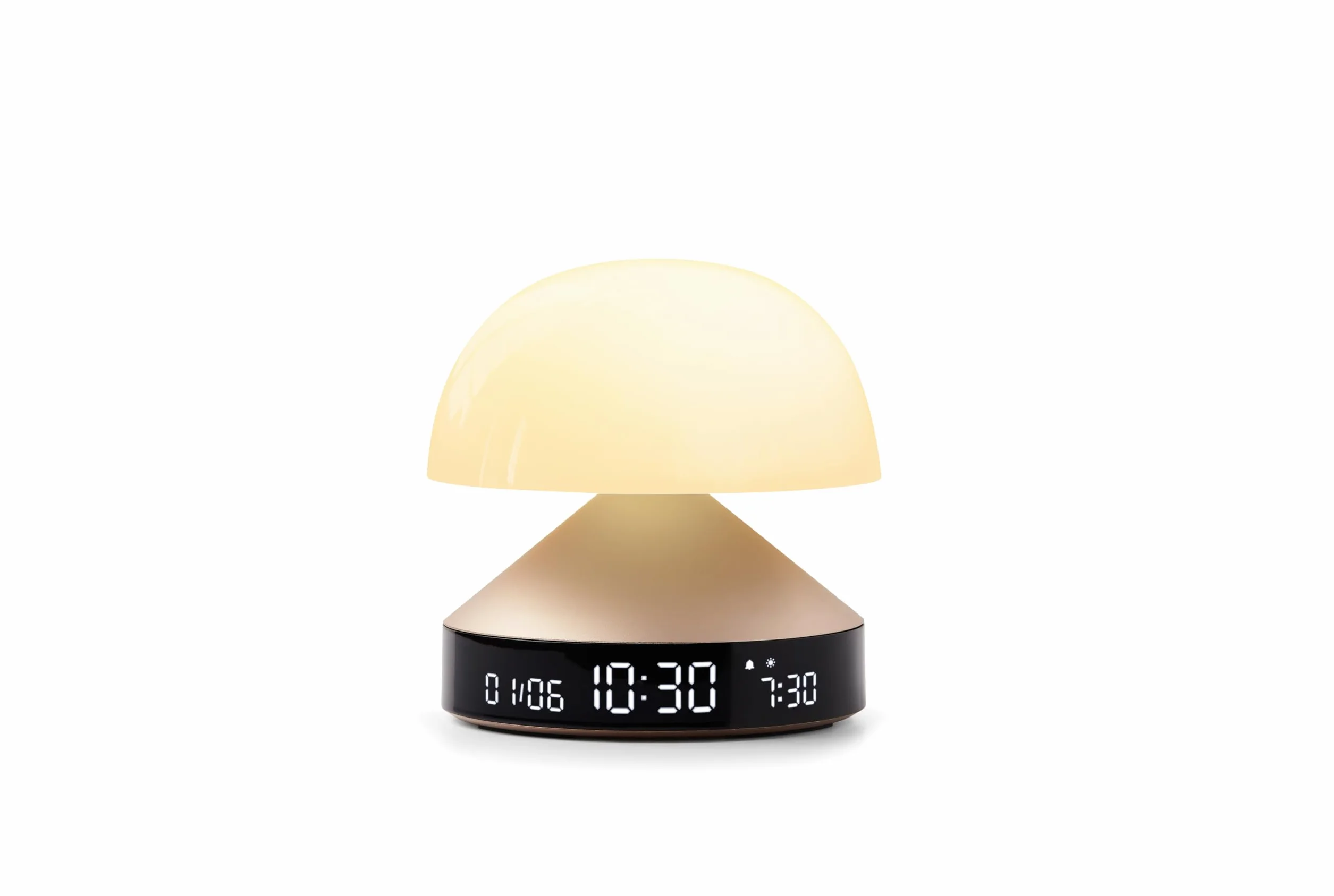 Lexon MINA Sunrise Réveil matin lumineux simulateur aube crépuscule 5 sons naturels LED veilleuse luminothérapie Or