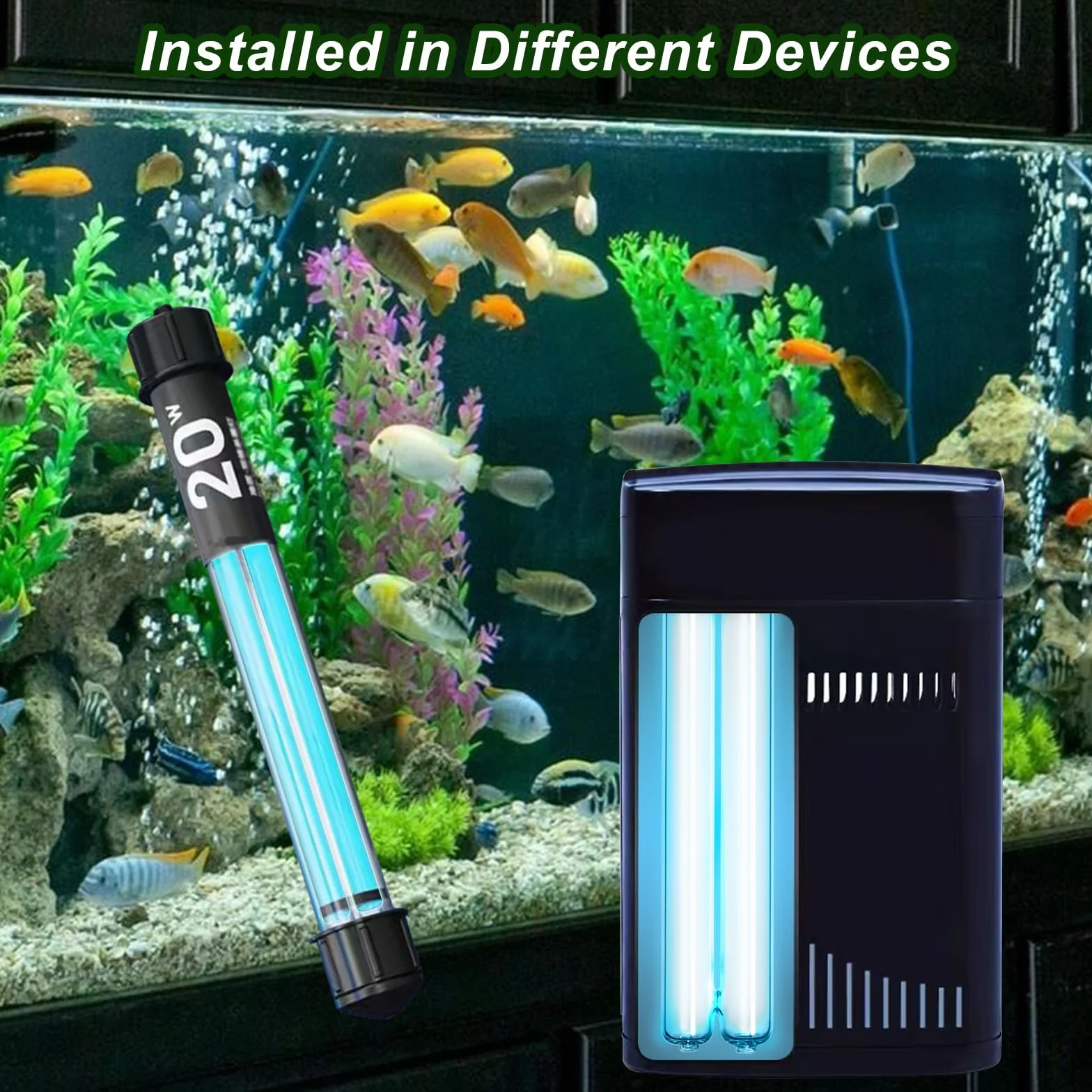 Lampe de Désinfection UV G23 2 Broches 11W, Ampoule UVC Compacte pour Aquarium et Bassin de Jardin