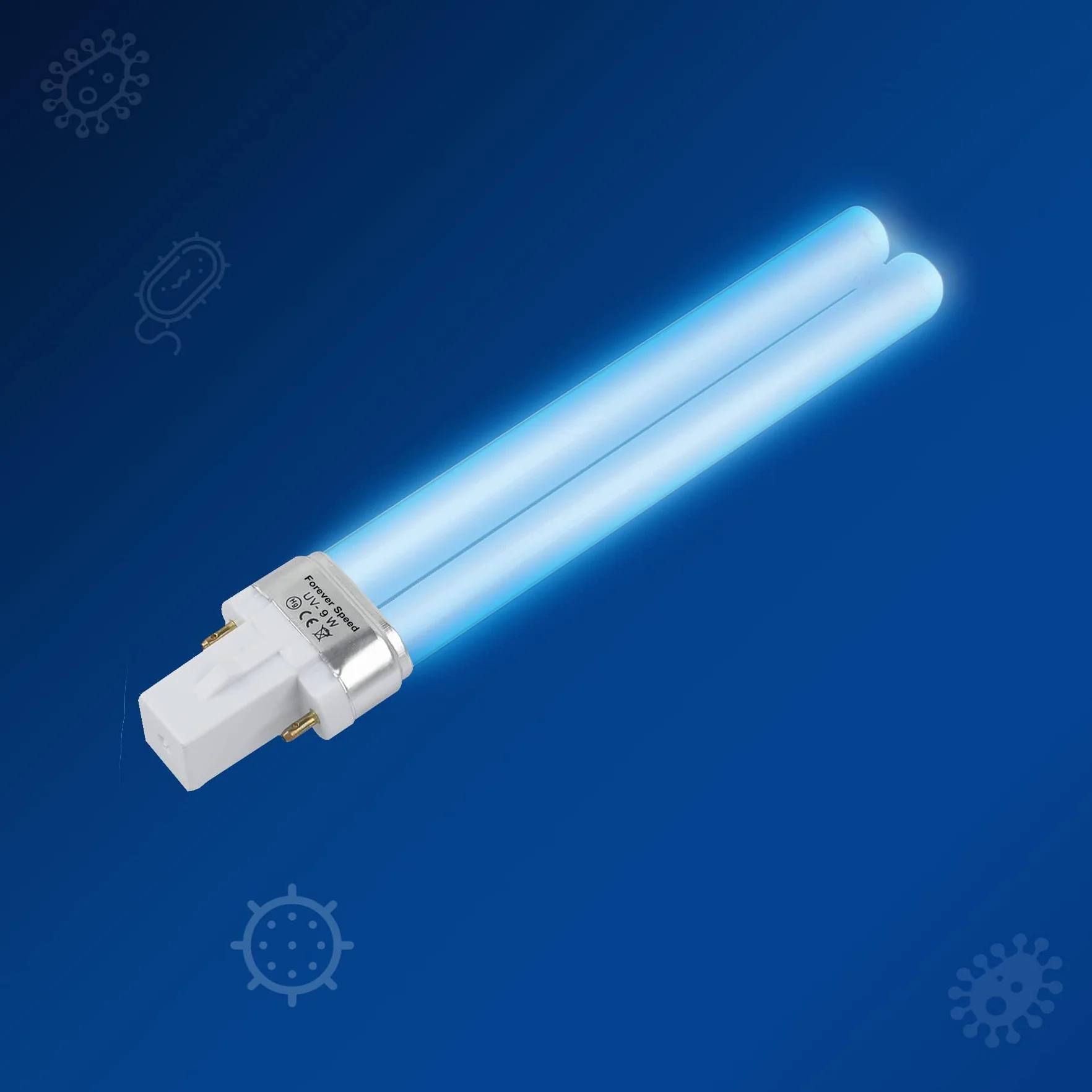Forever Speed UV Ampoule de Rechange UVC pour Aquarium 9W G23