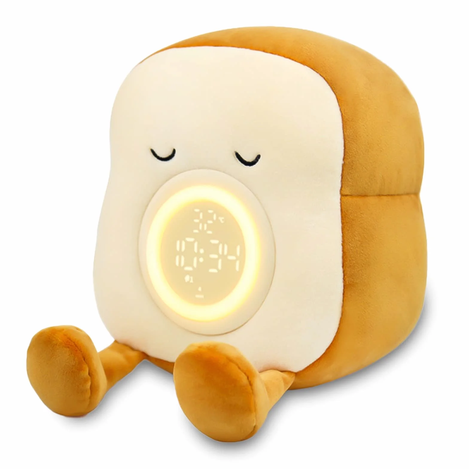 Réveil Pédagogique Enfant avec Veilleuse Gradable et Support pour Téléphone, Rechargeable