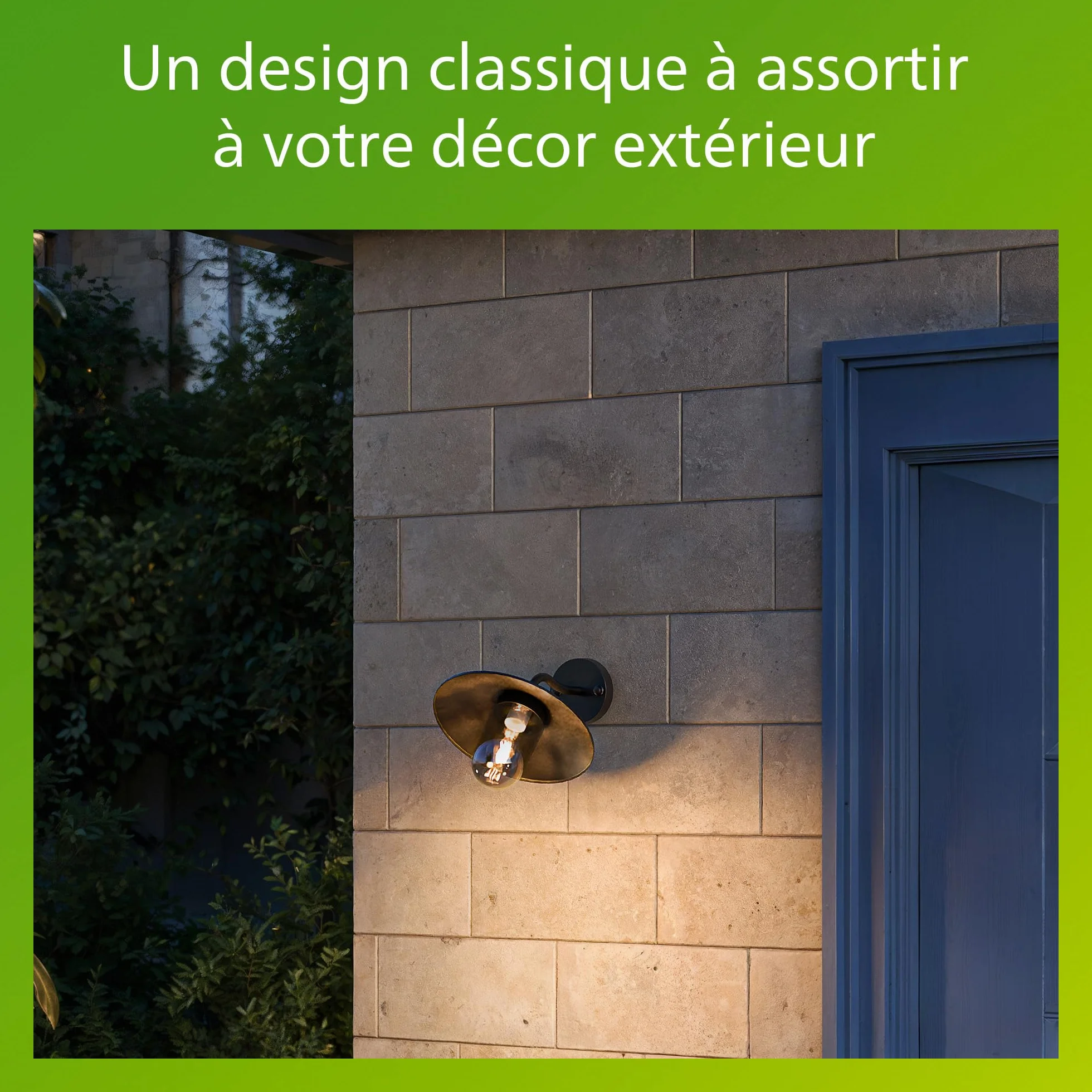 Philips Applique d'extérieur Hammock Noir Verre transparent IP44