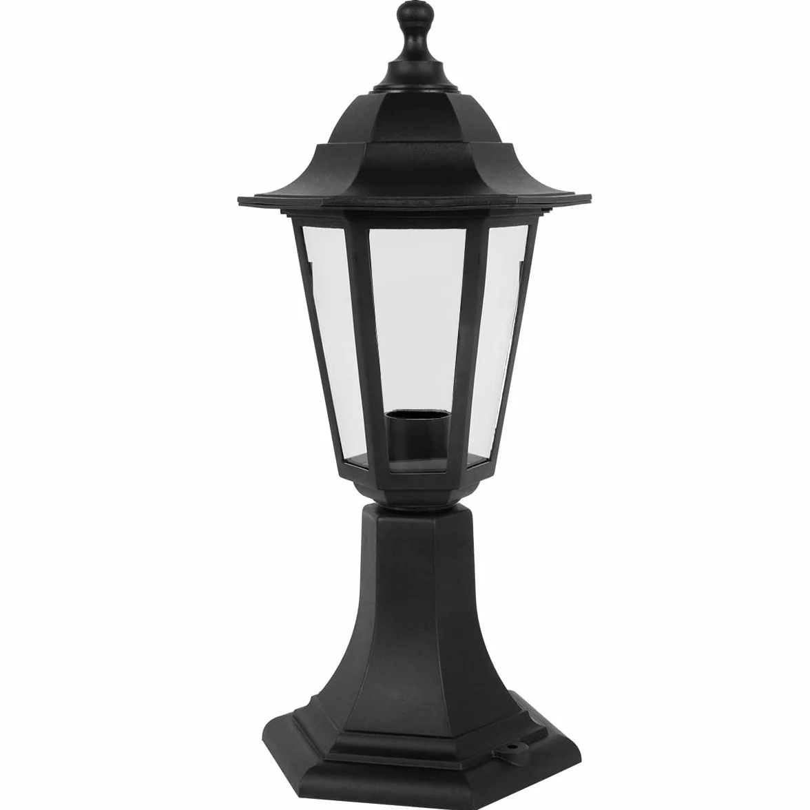 CGC Lighting latarnia ogrodowa czarna słup lampa LED na zewnątrz
