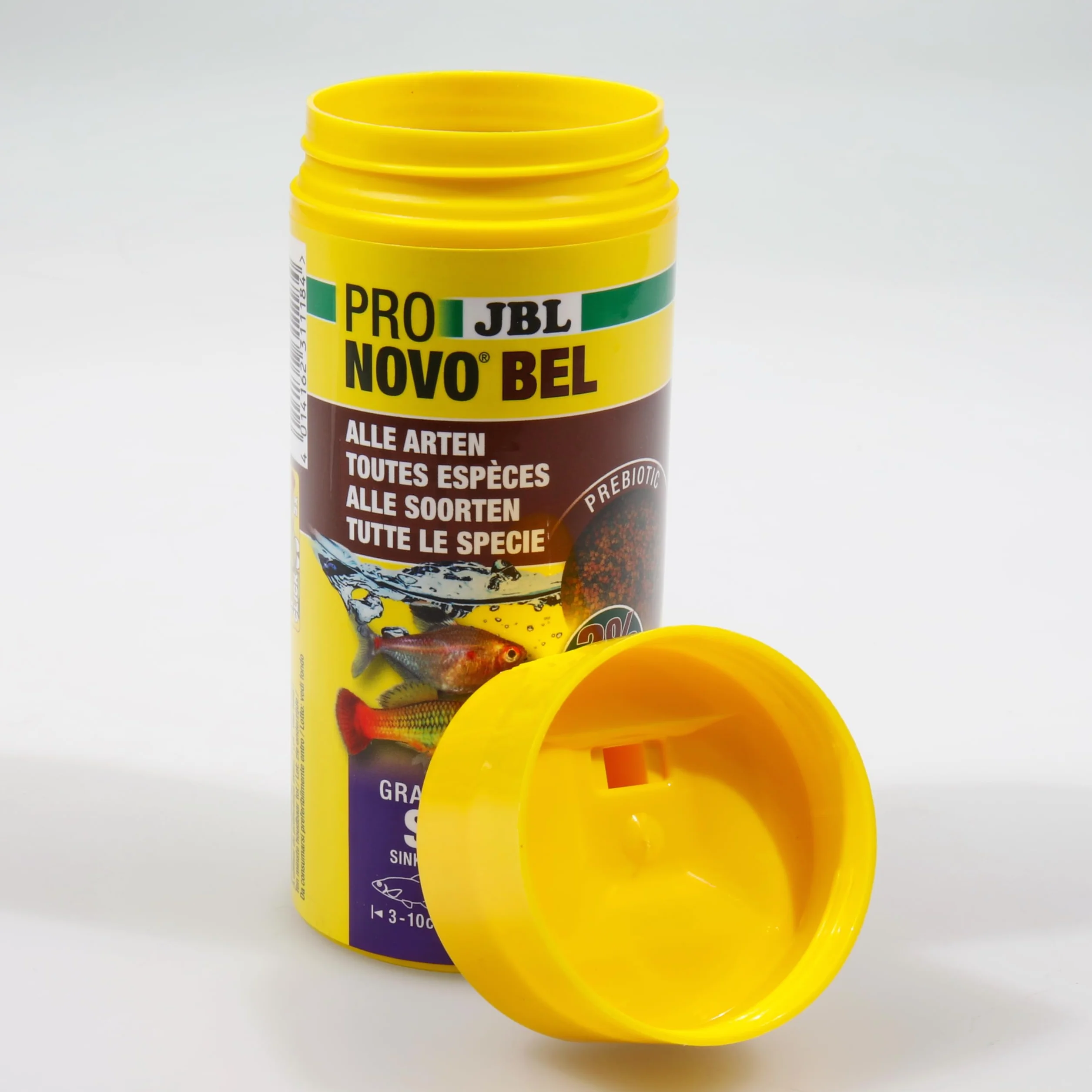 JBL PRONOVO BEL GRANO Aliment Base Poissons Aquarium 3-10 cm Granulés Doseur clic taille S 250 ml